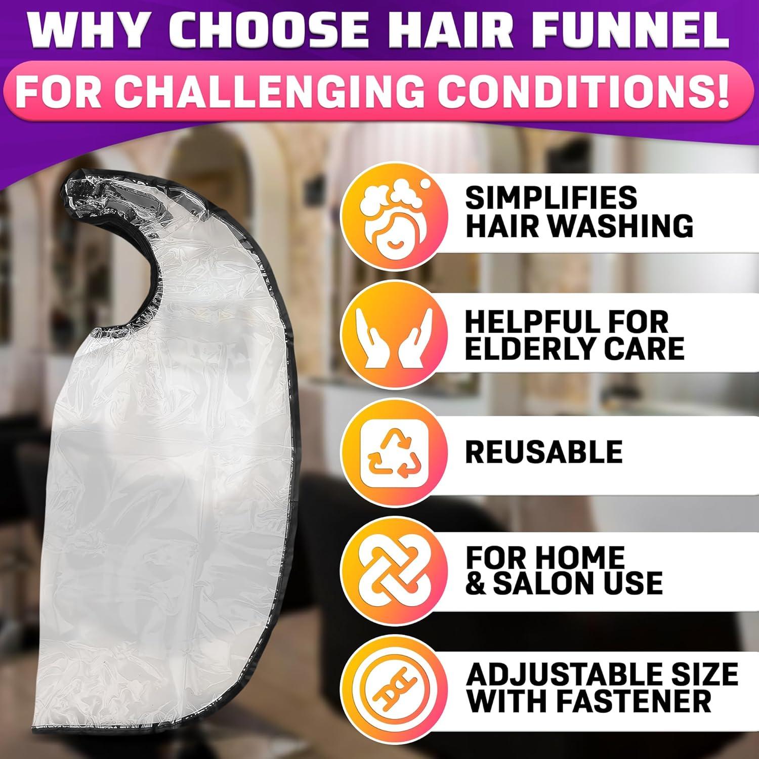 Gorro de Champú Portátil AZZORI para Ancianos - Lavado Vertical