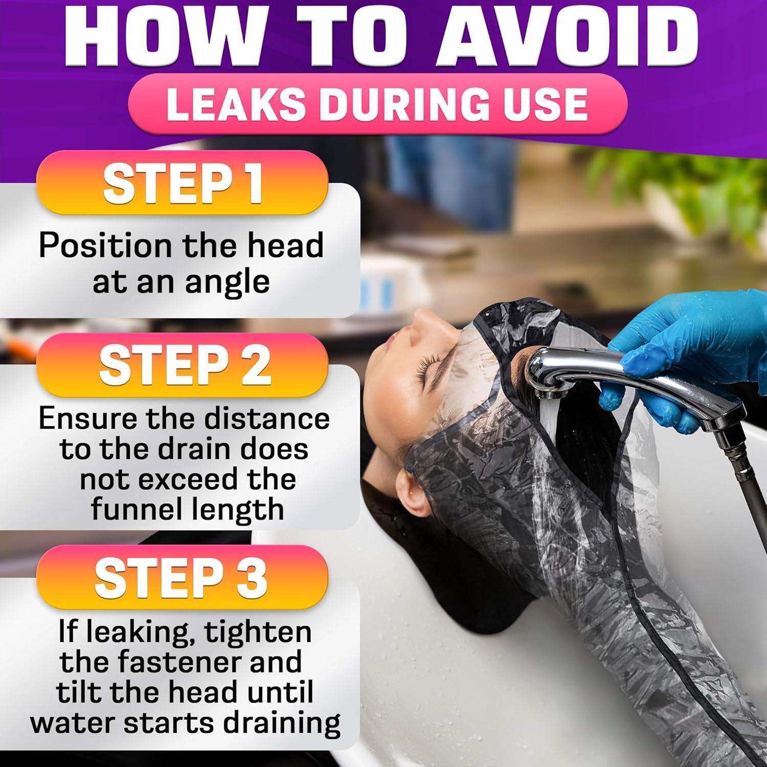 Gorro de Champú Portátil AZZORI para Ancianos - Lavado Vertical