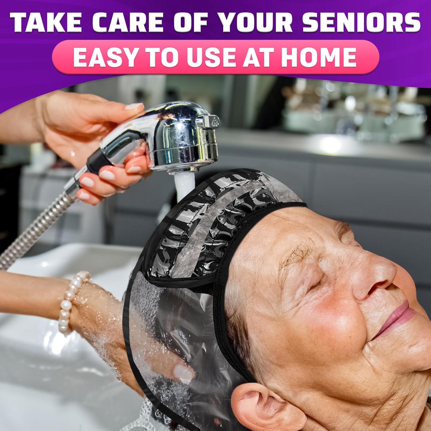 Gorro de Champú Portátil AZZORI para Ancianos - Lavado Vertical