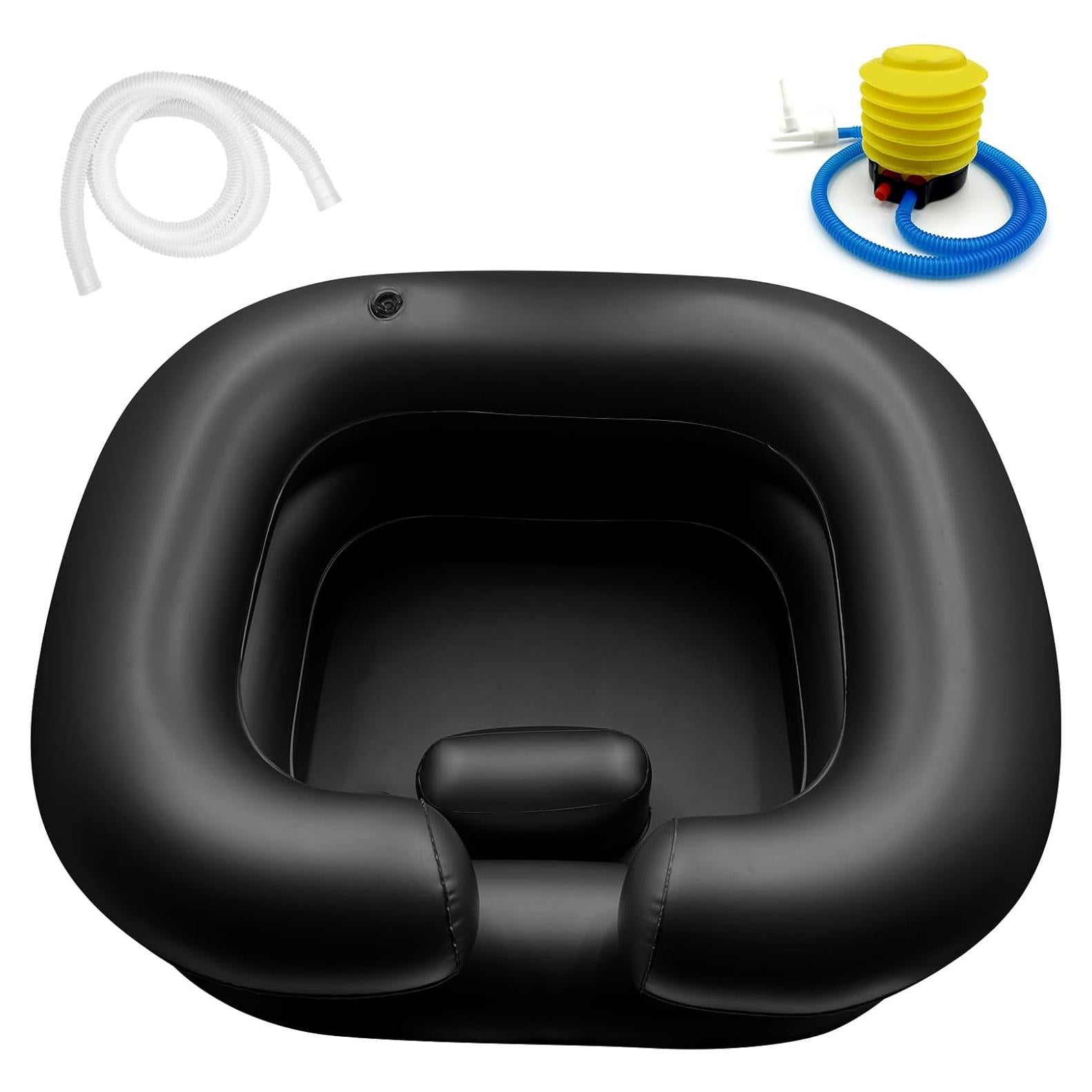 Basin de Lavado de Cabello Inflable BIRDDIE Negro 58x52x19cm