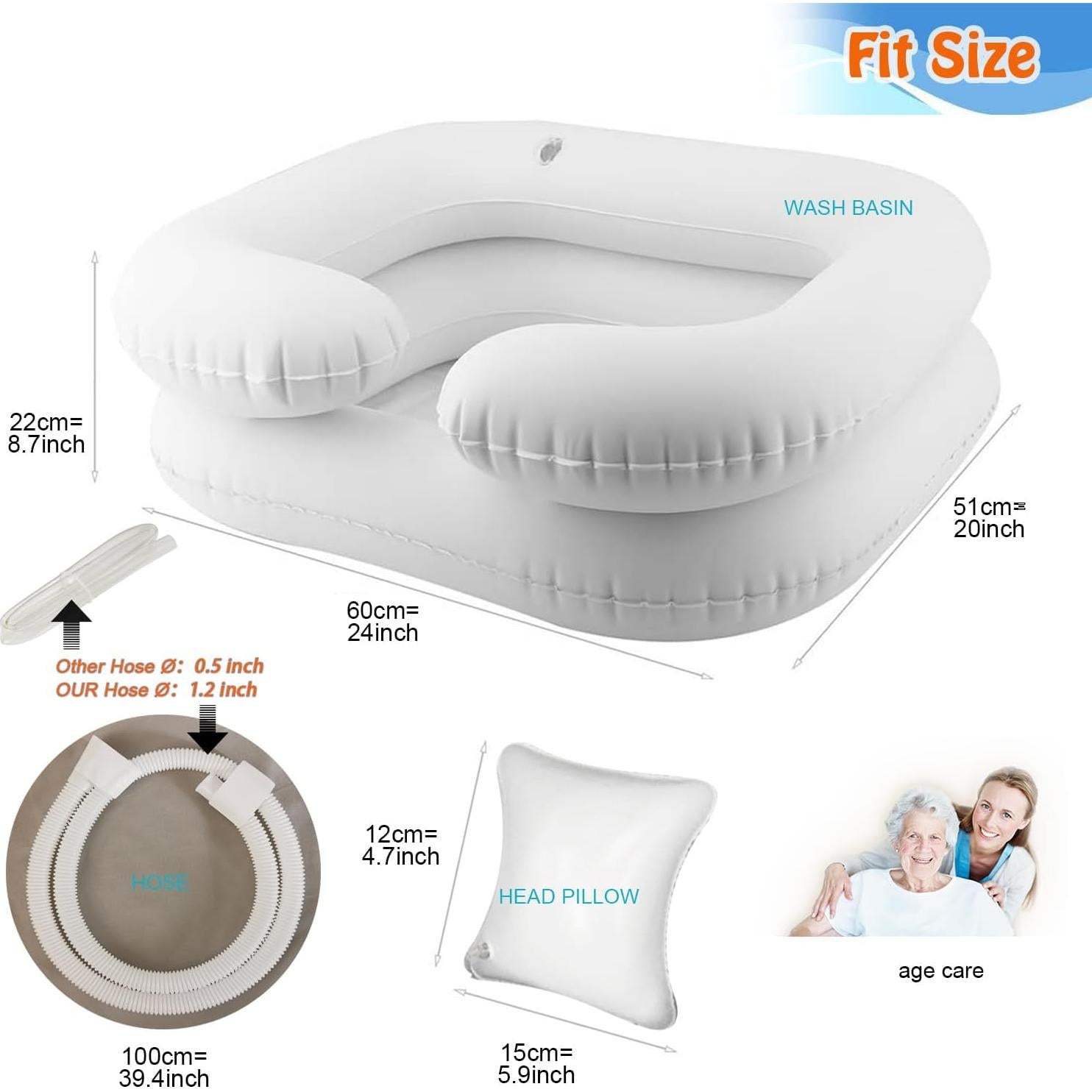 Bañera Inflable Goping para Lavado de Cabello con Almohada