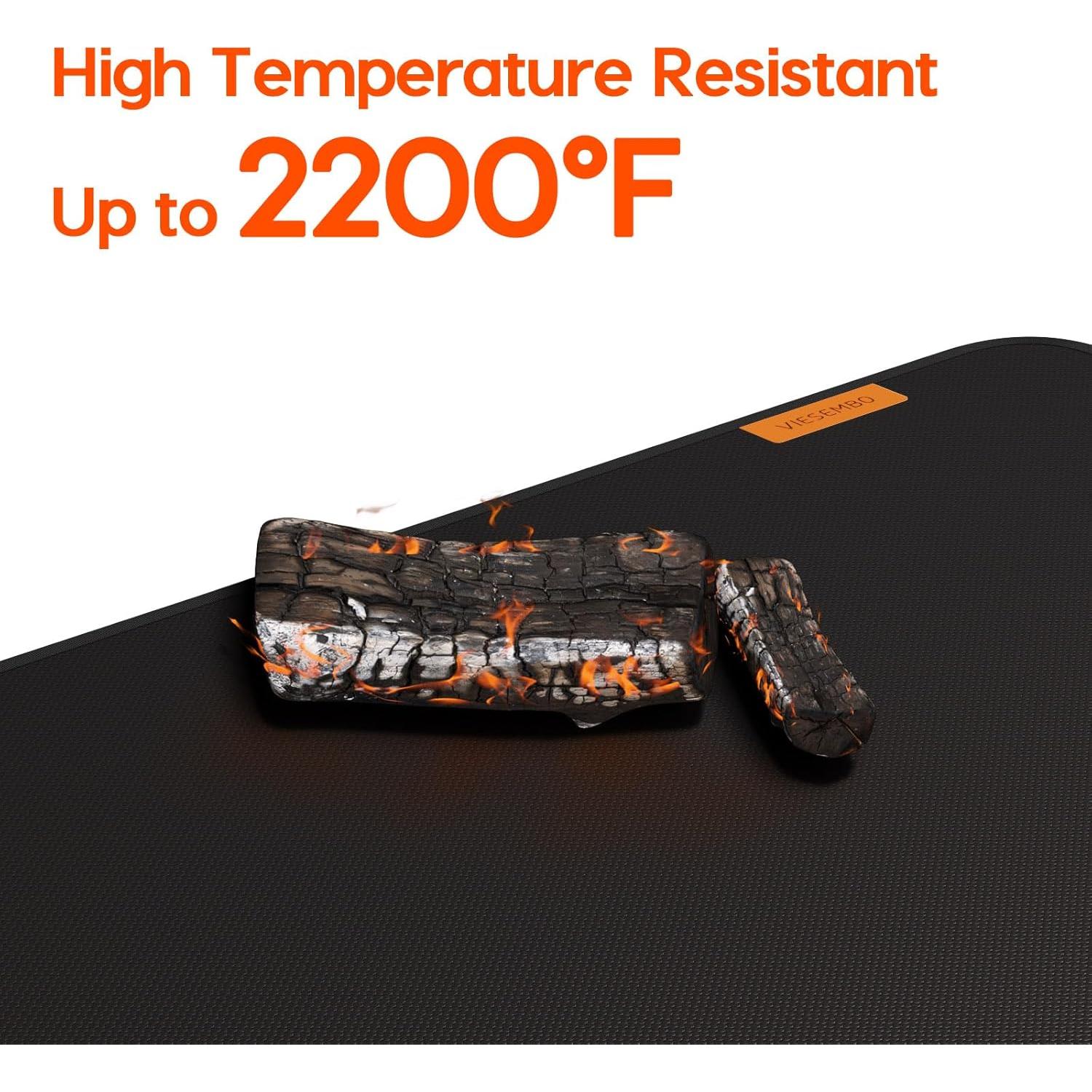 Alfombra a prueba de fuego Viesembo 101.6x61 cm antideslizante