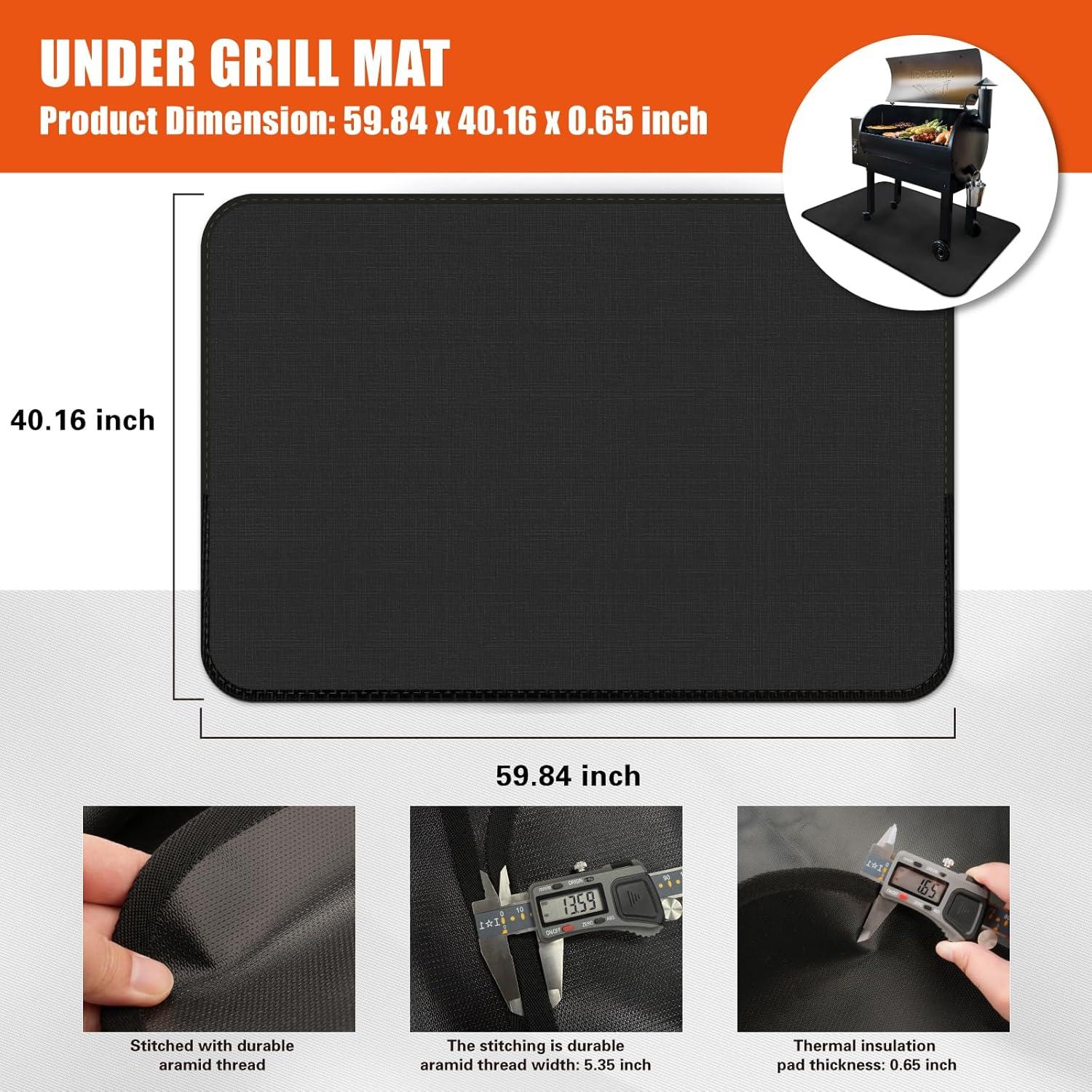 Mata de Parrilla a Prueba de Fuego HEATFOUNDER 152x102 cm