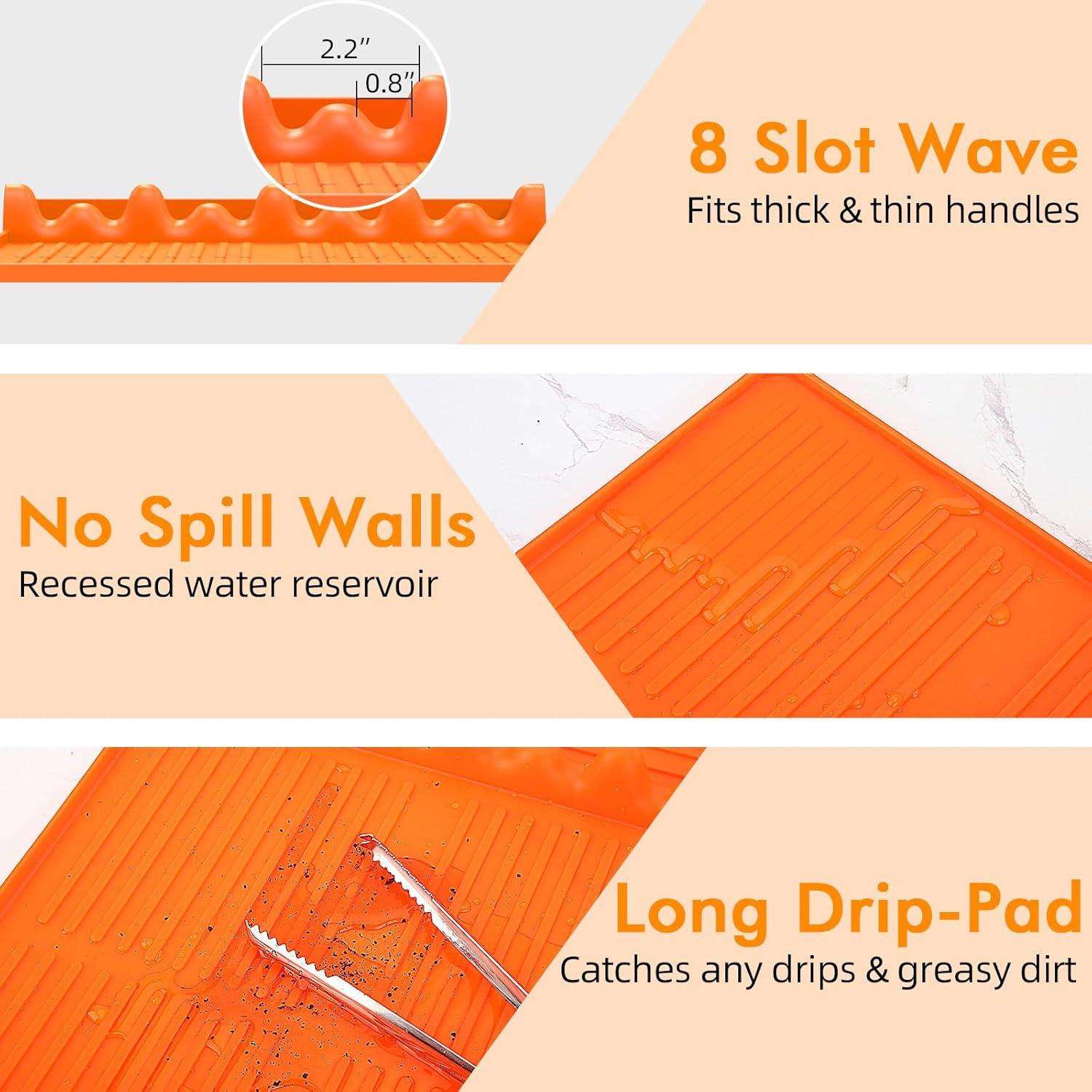 Alfombrilla de Silicona para Espátula Bolycen 40.6x29.2cm Naranja