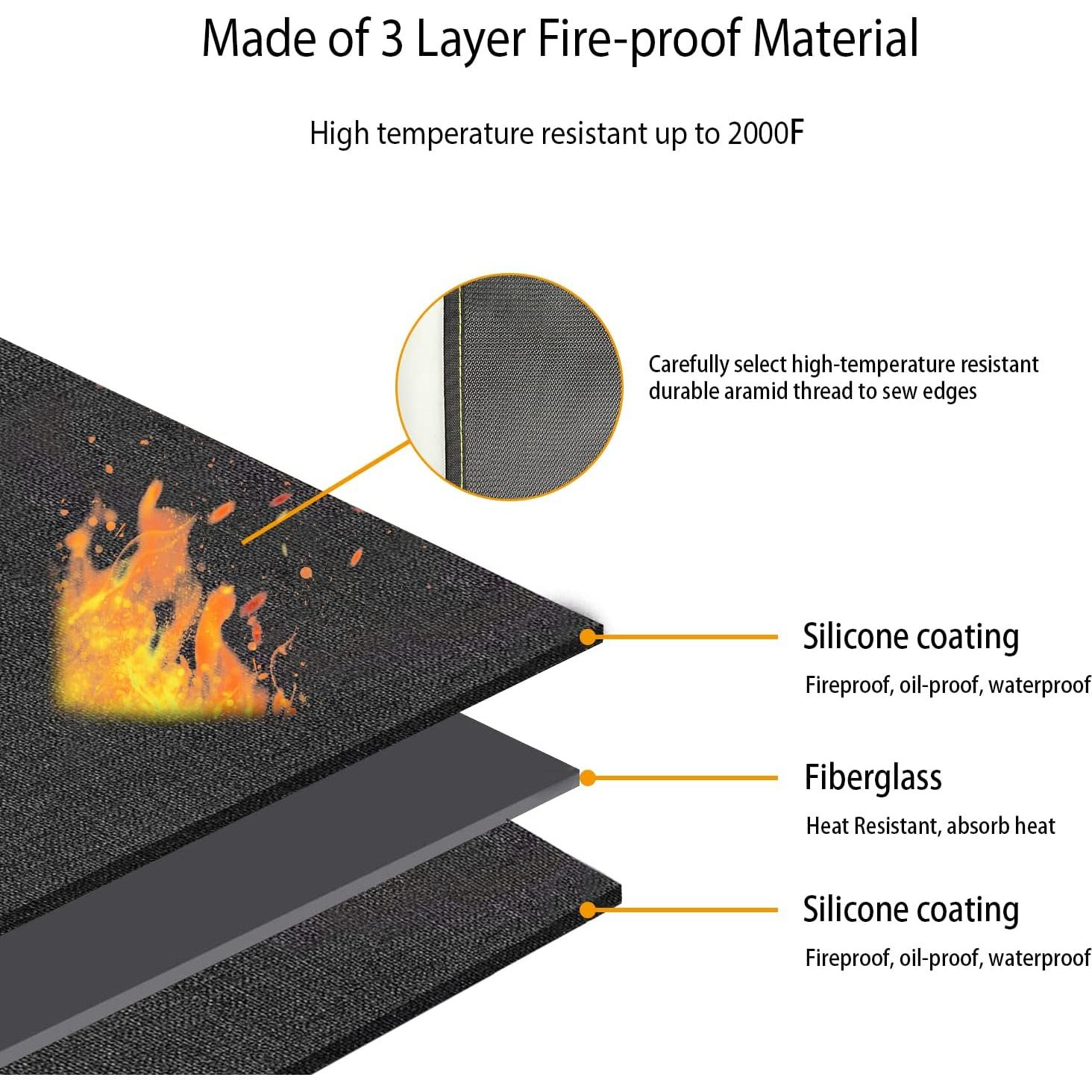 Alfombrilla para Parrilla VCHOMY 60x40 cm Silicona Impermeable