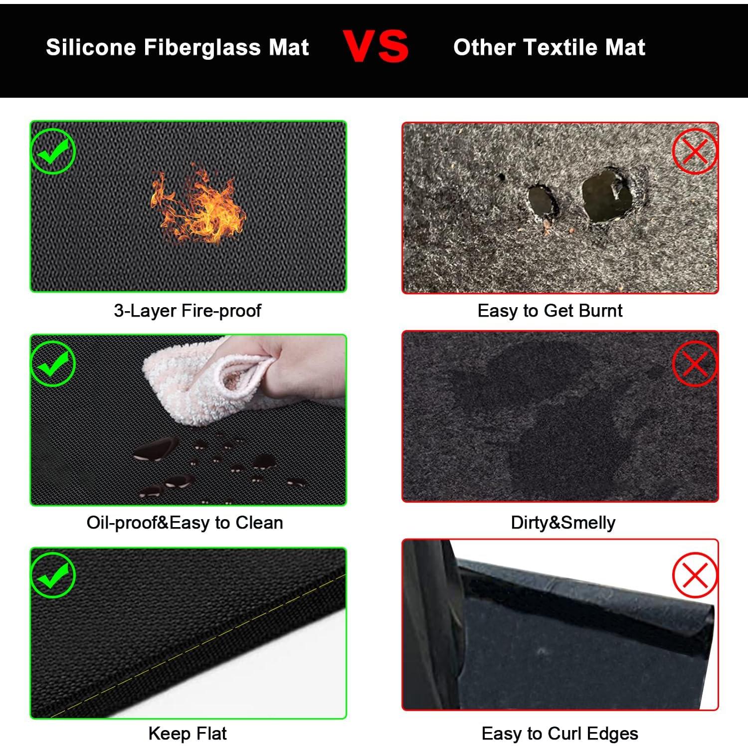 Alfombrilla para Parrilla VCHOMY 60x40 cm Silicona Impermeable