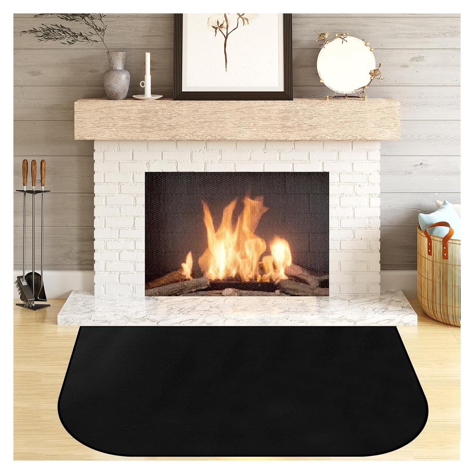 Alfombra para Chimenea Protalwell D 101.6x60.9 cm Resistente al Fuego