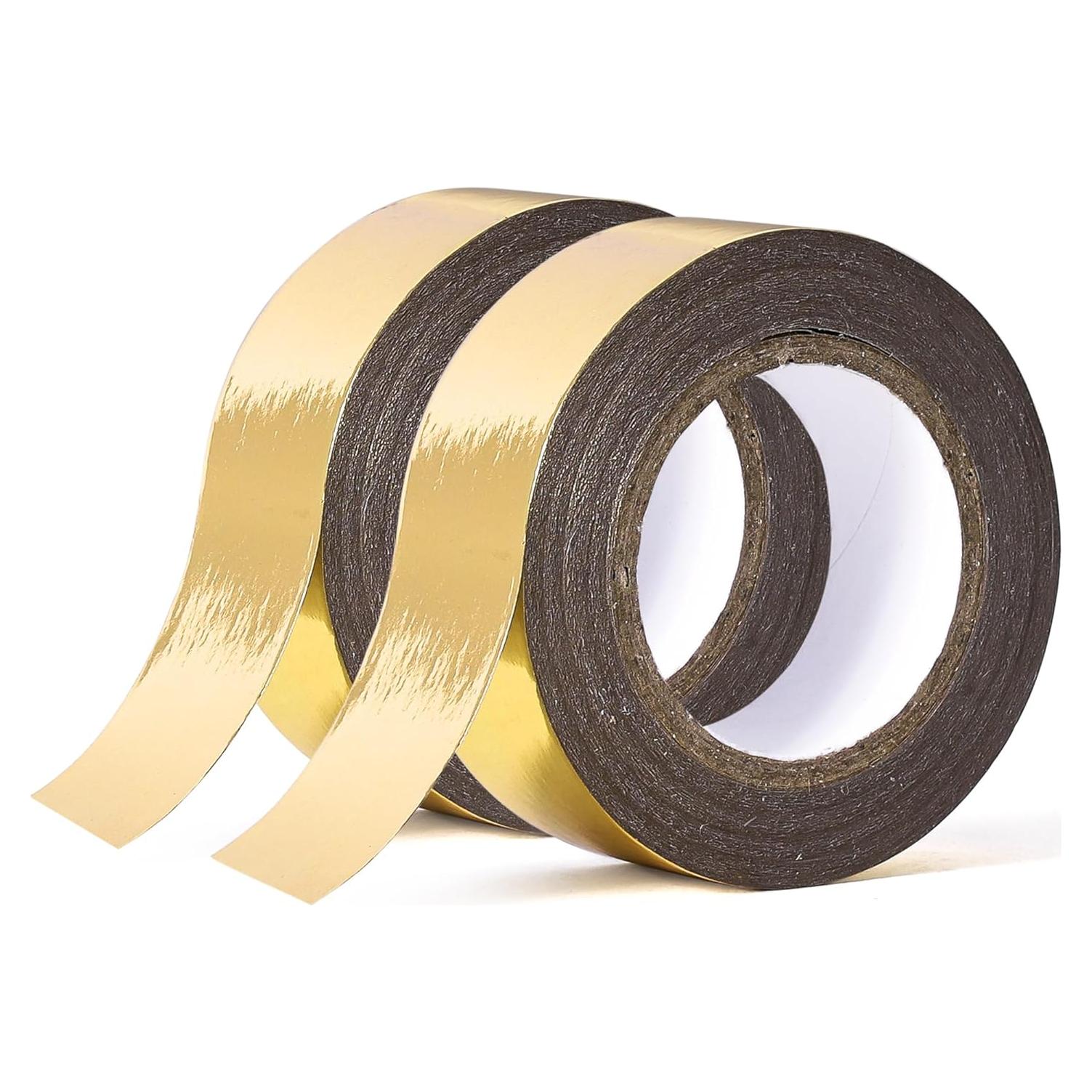 Cinta Washi de Foil Sólido TSSART Dorado 1.5 cm x 20 m