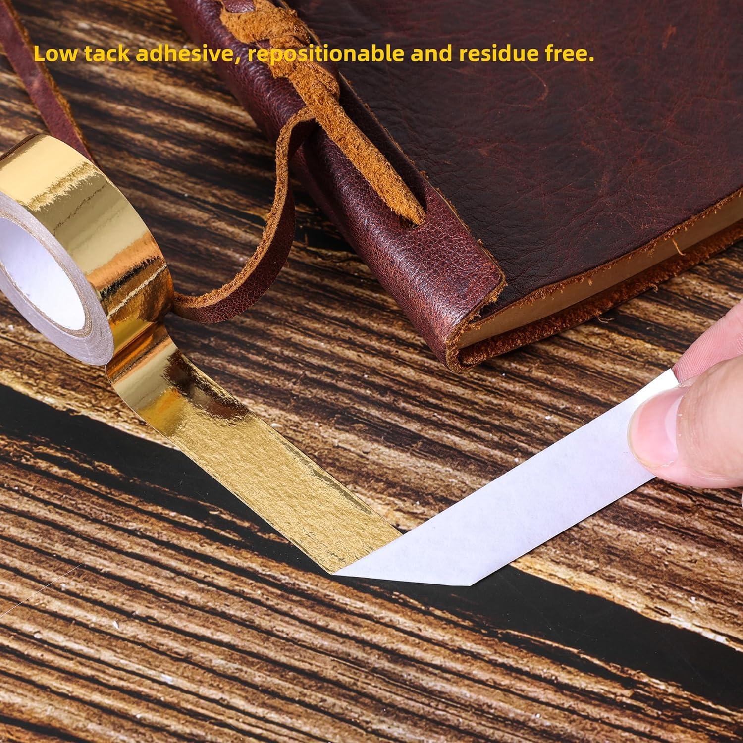 Cinta Washi de Foil Sólido TSSART Dorado 1.5 cm x 20 m