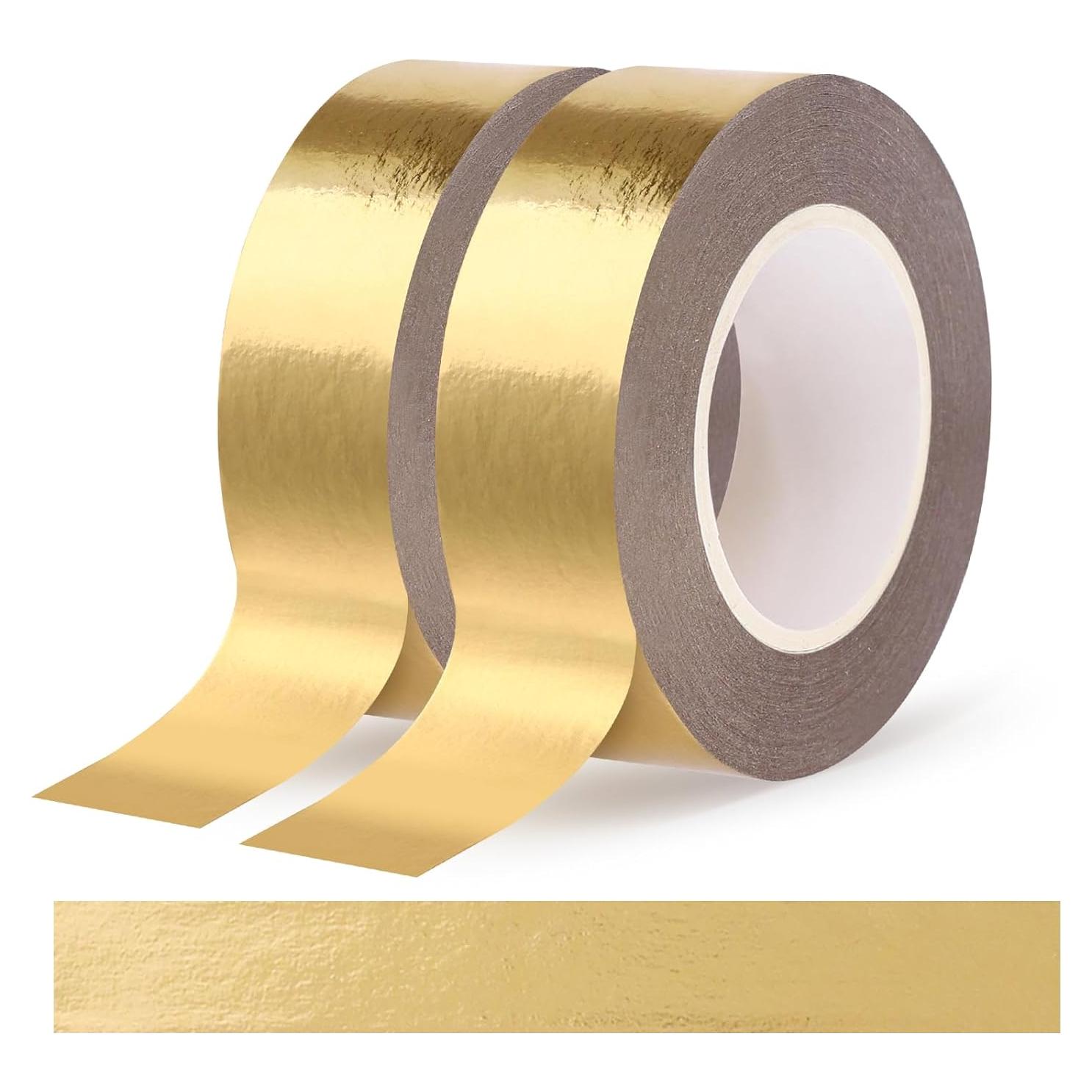 Set 2 Rollos Cinta Washi Dorada 15mm x 20m Fyguard