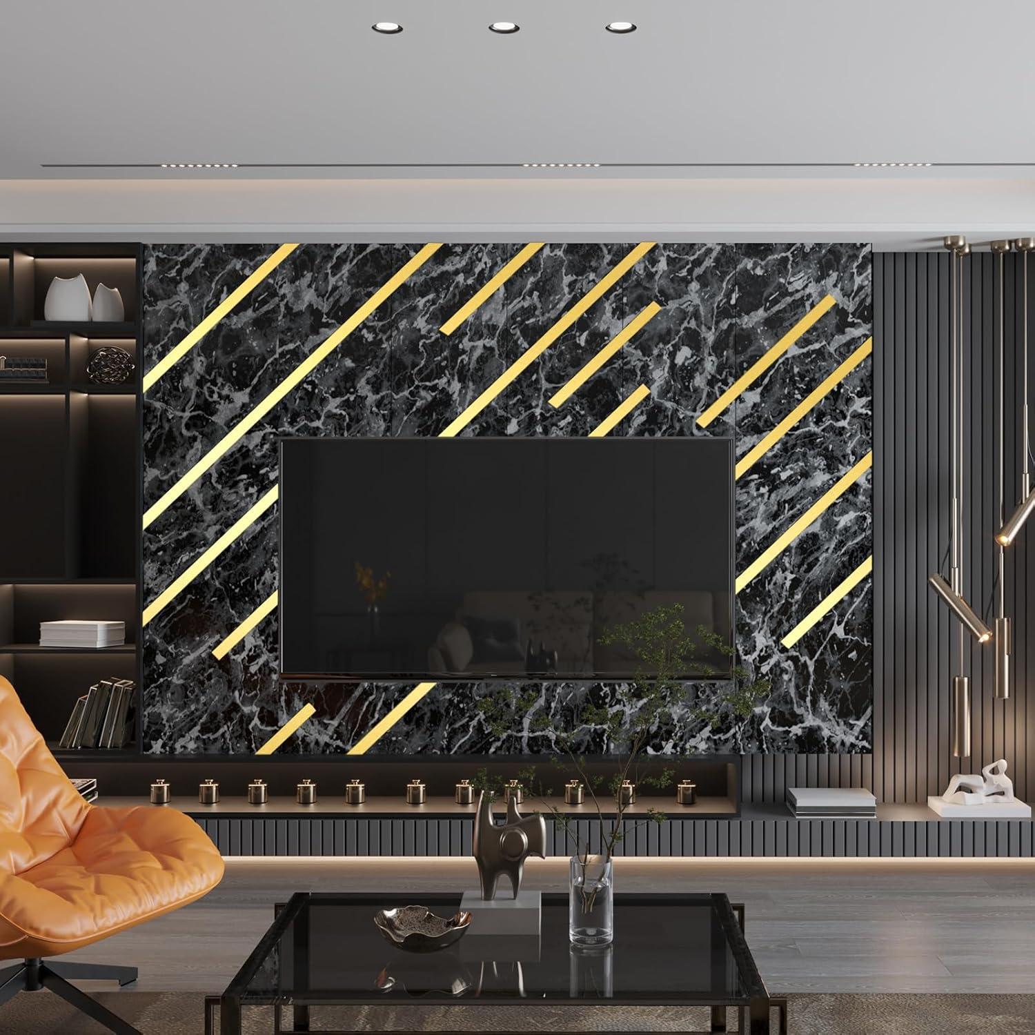 6 Rollos de Cinta Decorativa Dorada Psyqtsuary 1.2cm x 25m