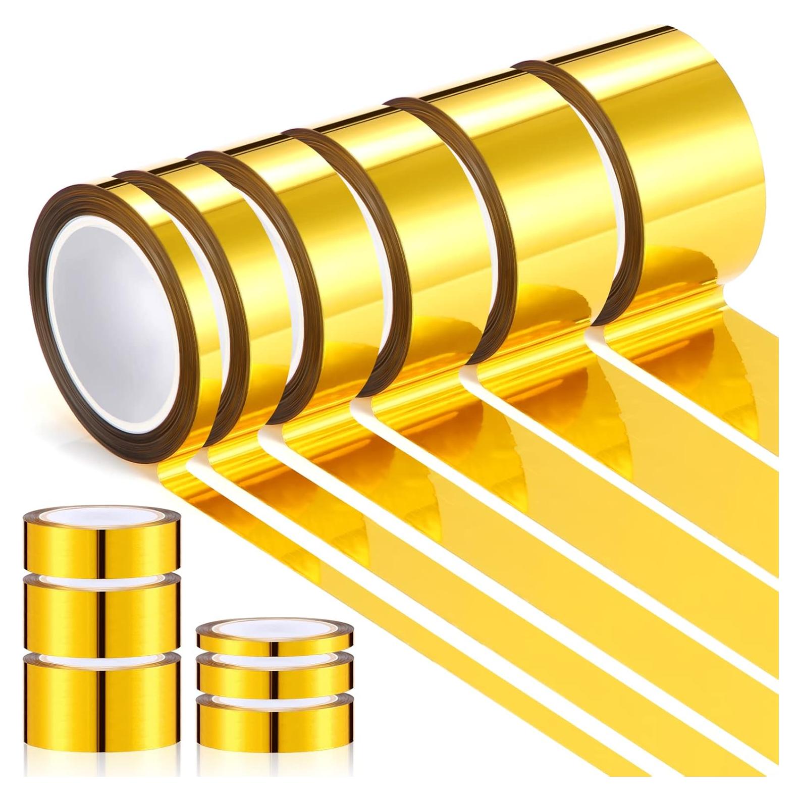 Cinta Metálica Autoadhesiva Colarr 6 Rollos Oro 20.12m