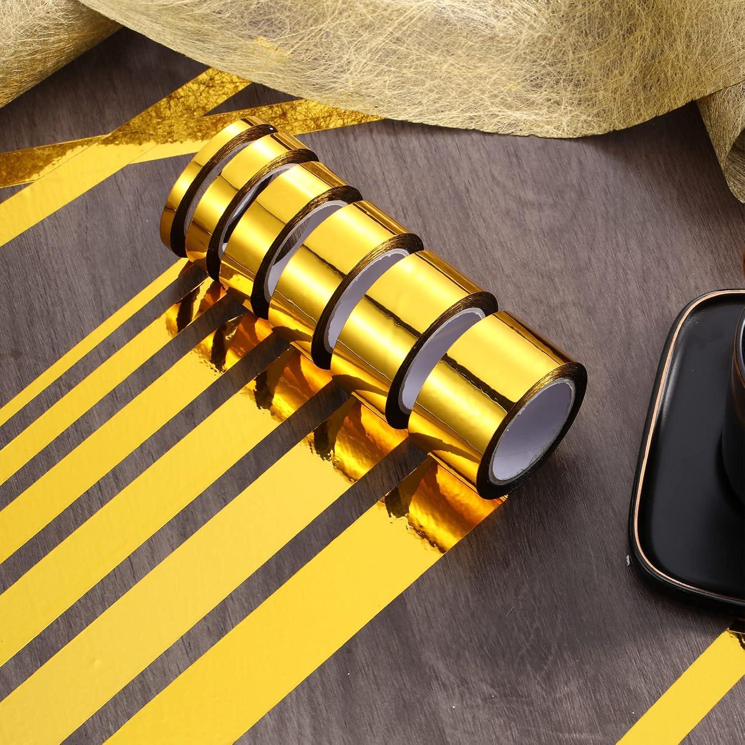 Cinta Metálica Autoadhesiva Colarr 6 Rollos Oro 20.12m