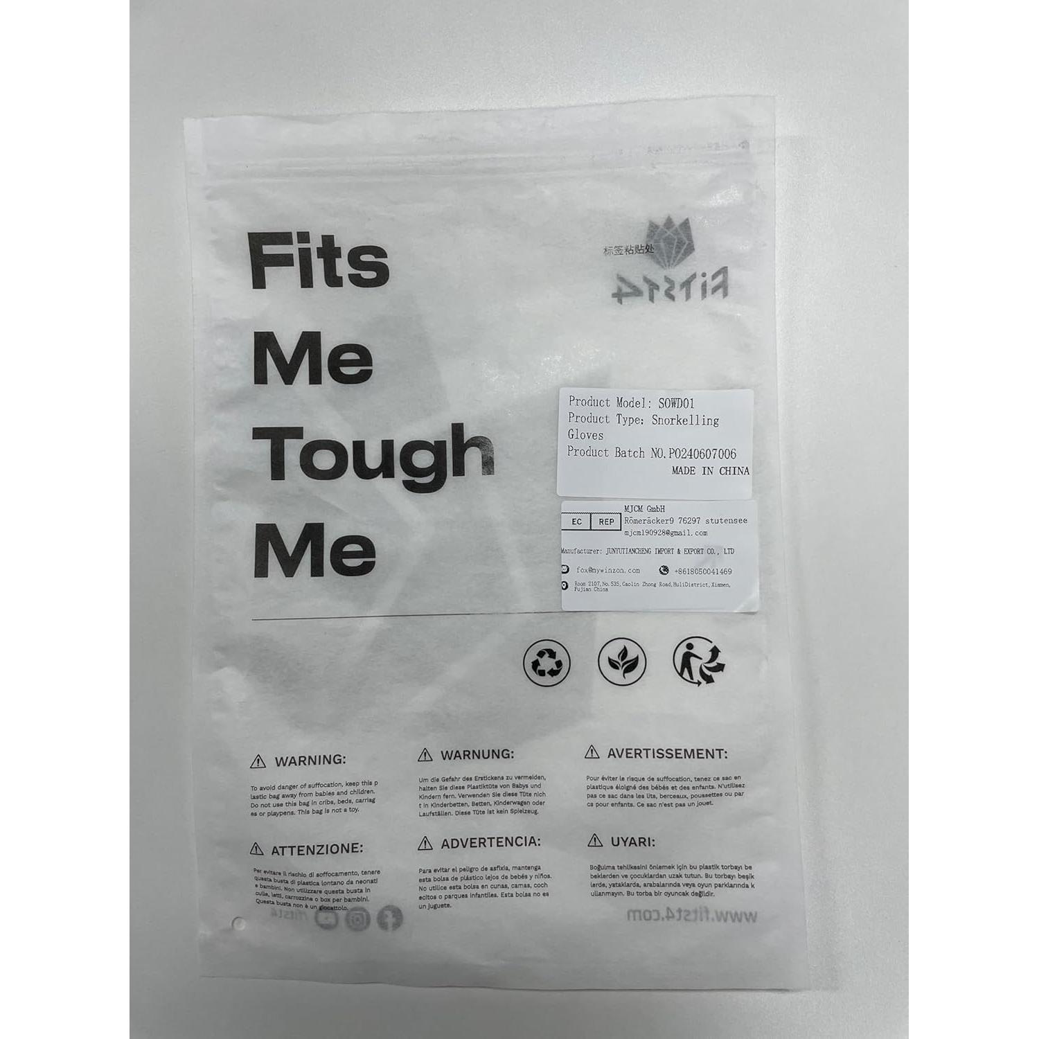 Guantes de Palma Padded FitsT4 para Deportes Acuáticos