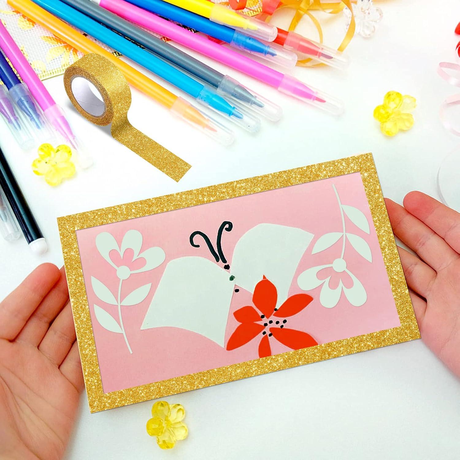 3 Rollos de Cinta Washi Dorada Hapy Shop 15mm x 5m