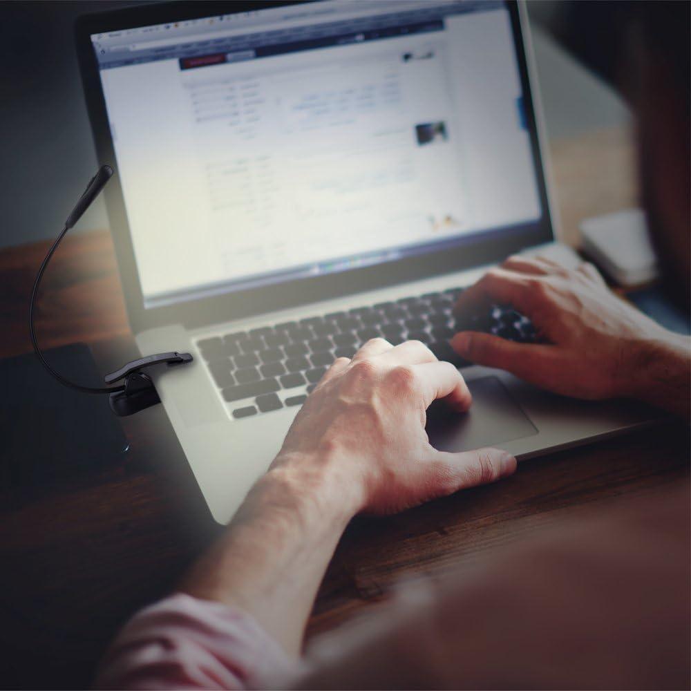 Luz de Libro Recargable Vekkia BK-03-BL, 3 Temperaturas y 3 Brillos