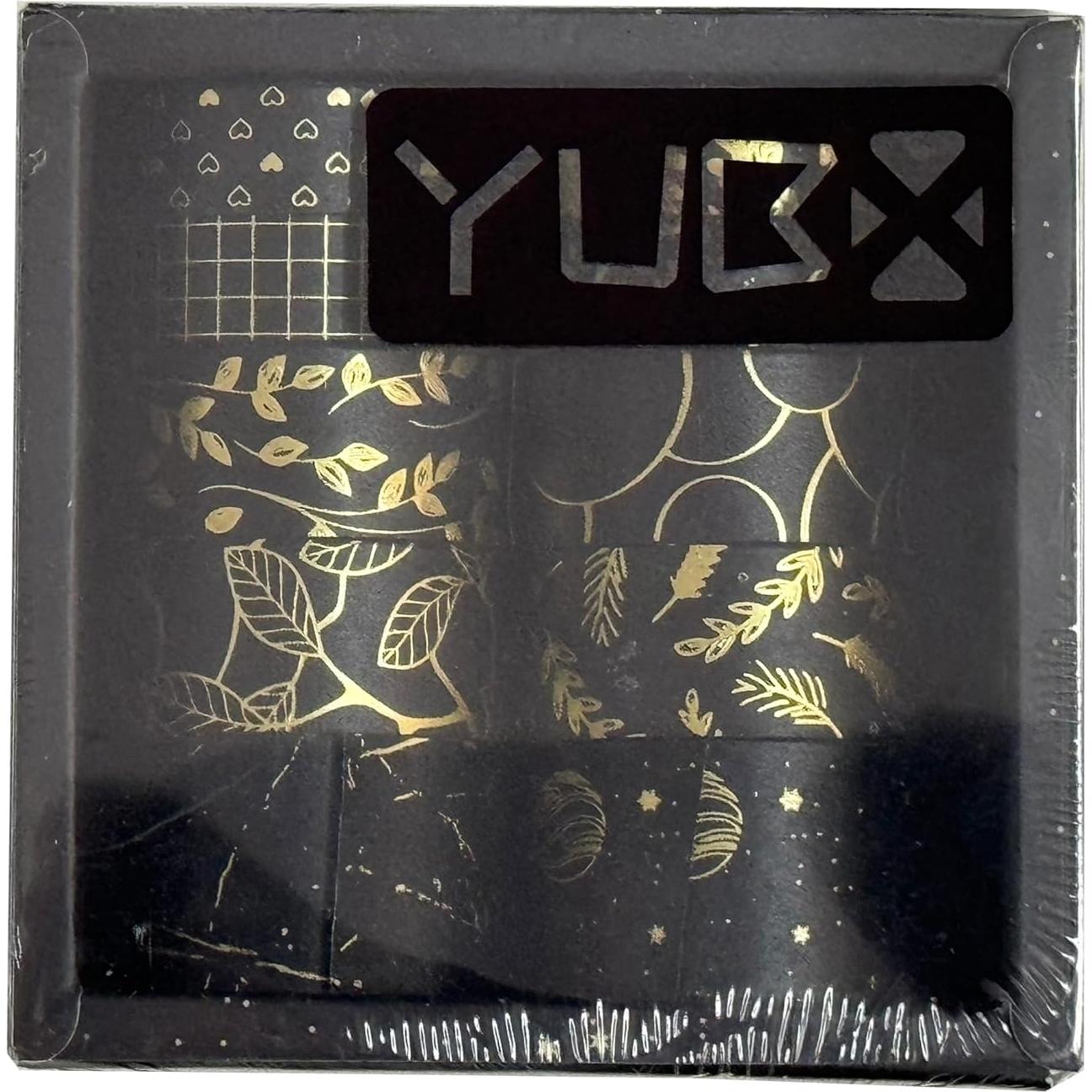 Conjunto de Cinta Washi YUBX 10 Rollos Decorativas Oro