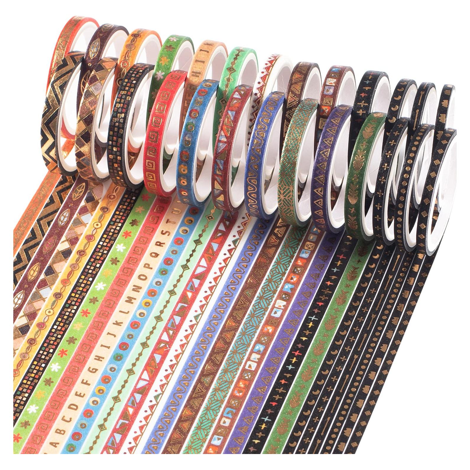 Conjunto de Cinta Washi Yubbaex 26 Rollos 5mm Folklore India