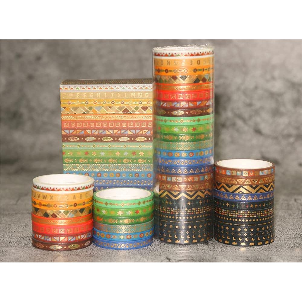 Conjunto de Cinta Washi Yubbaex 26 Rollos 5mm Folklore India
