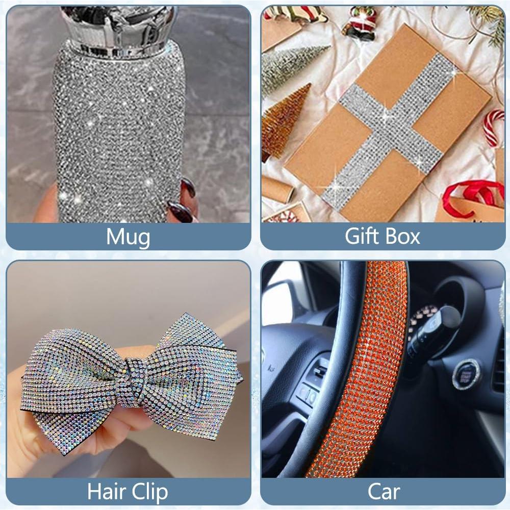 Cinta de Strass Autoadhesiva SycloPak 3 Yardas Dorada 0.8 cm