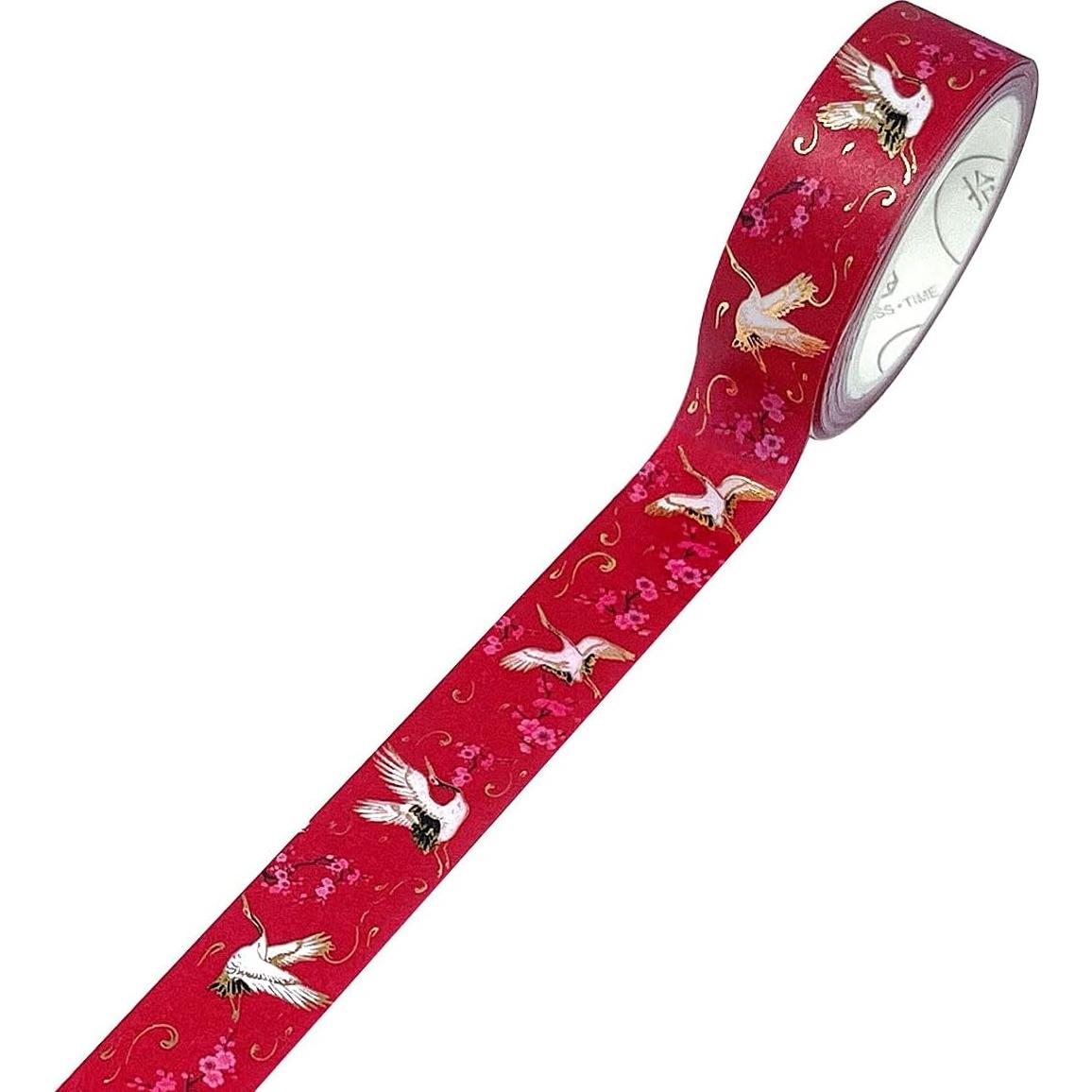 Cinta Washi Decorativa allydrew 15mm x 5M Grúas Rojas