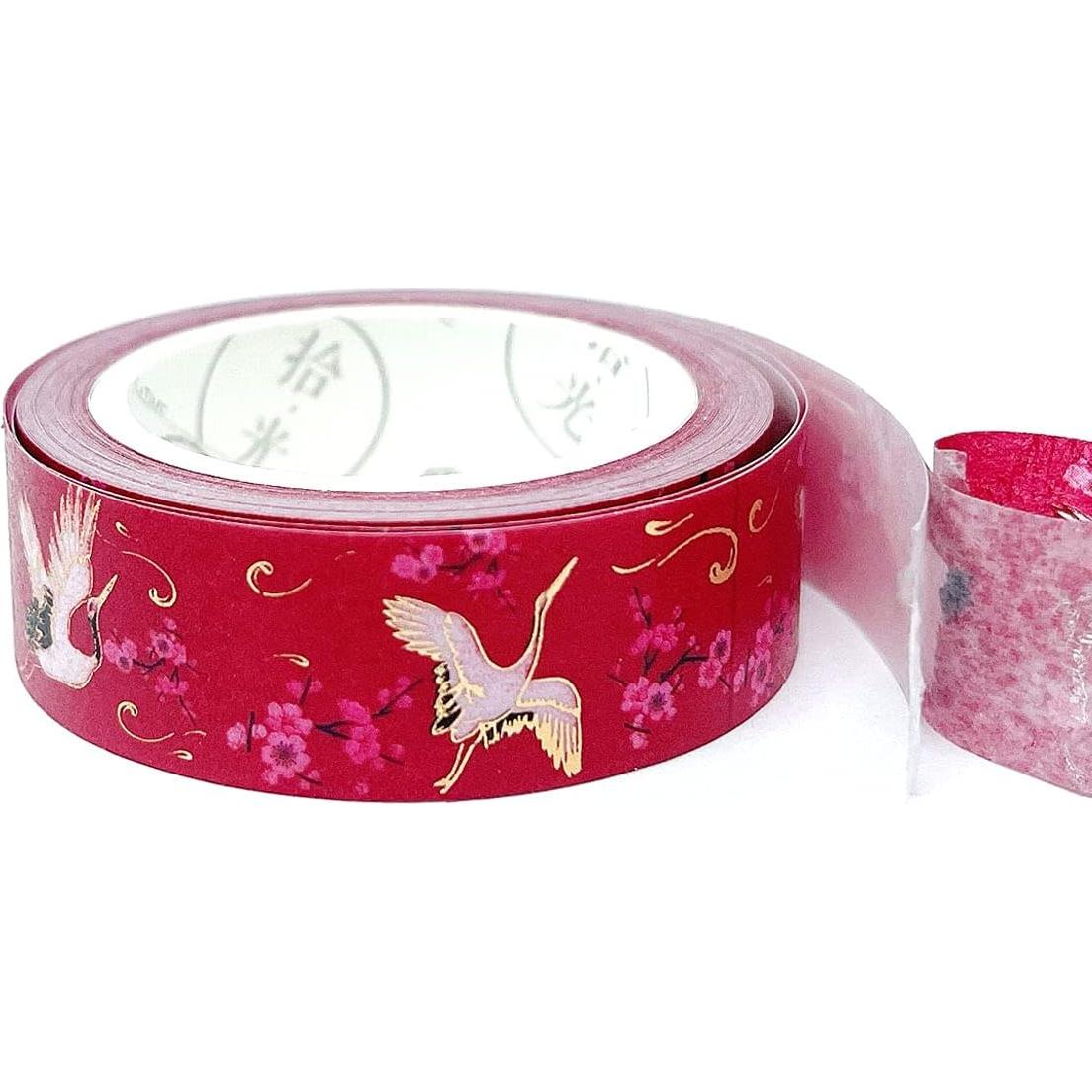 Cinta Washi Decorativa allydrew 15mm x 5M Grúas Rojas