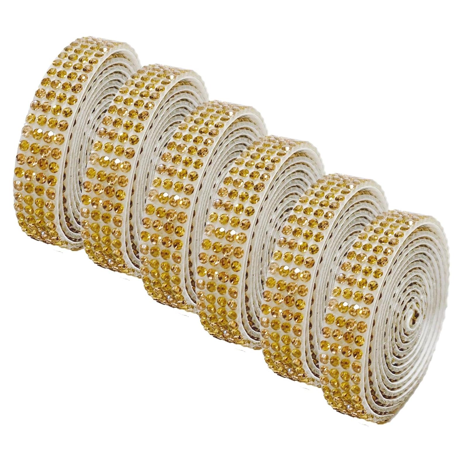 Cinta de Diamante Autoadhesiva MOODKEY 6 Rollos 5.49m Dorado