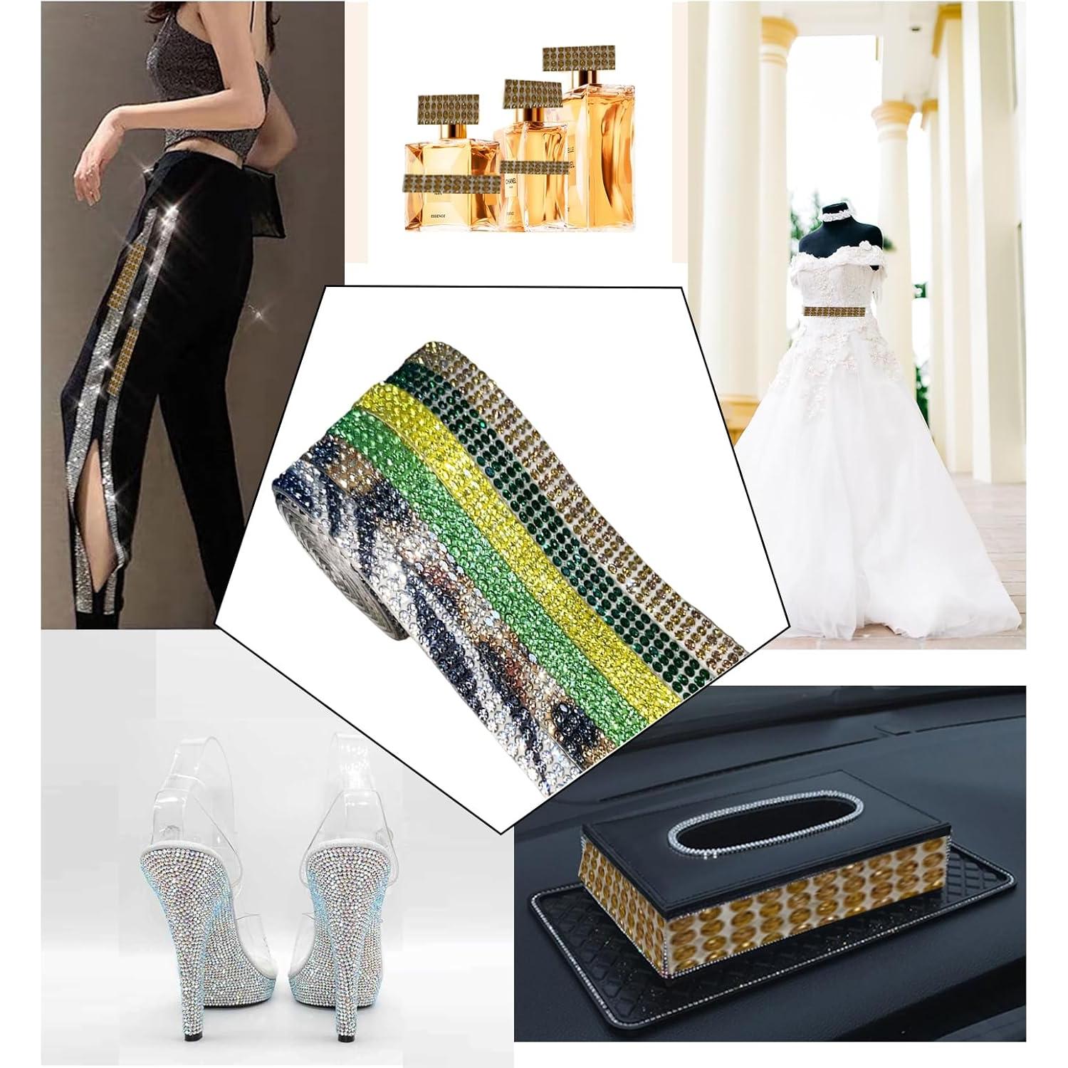 Cinta de Diamante Autoadhesiva MOODKEY 6 Rollos 5.49m Dorado