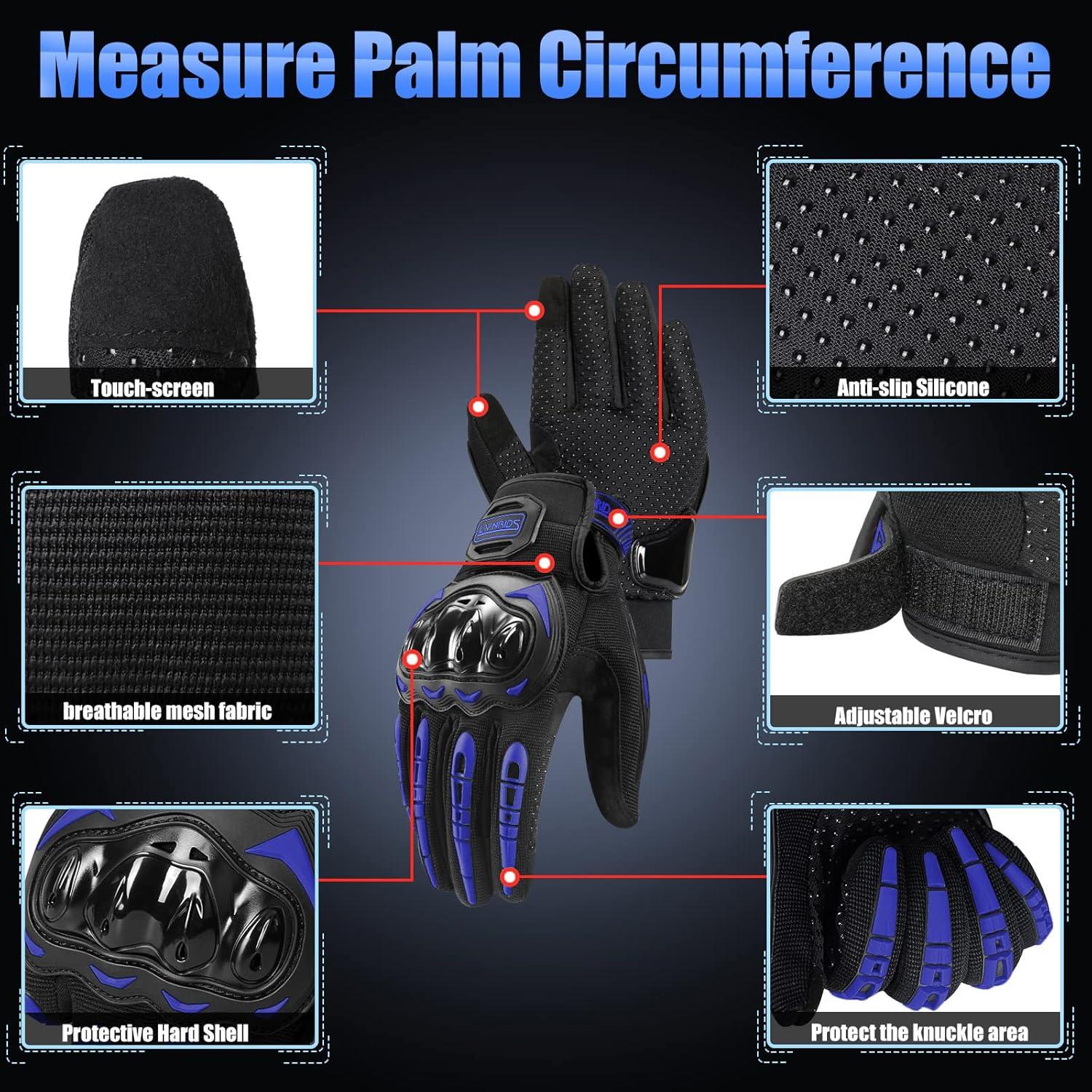 Guantes de Motocicleta LVNRIDS A030032-02 Verde Táctiles