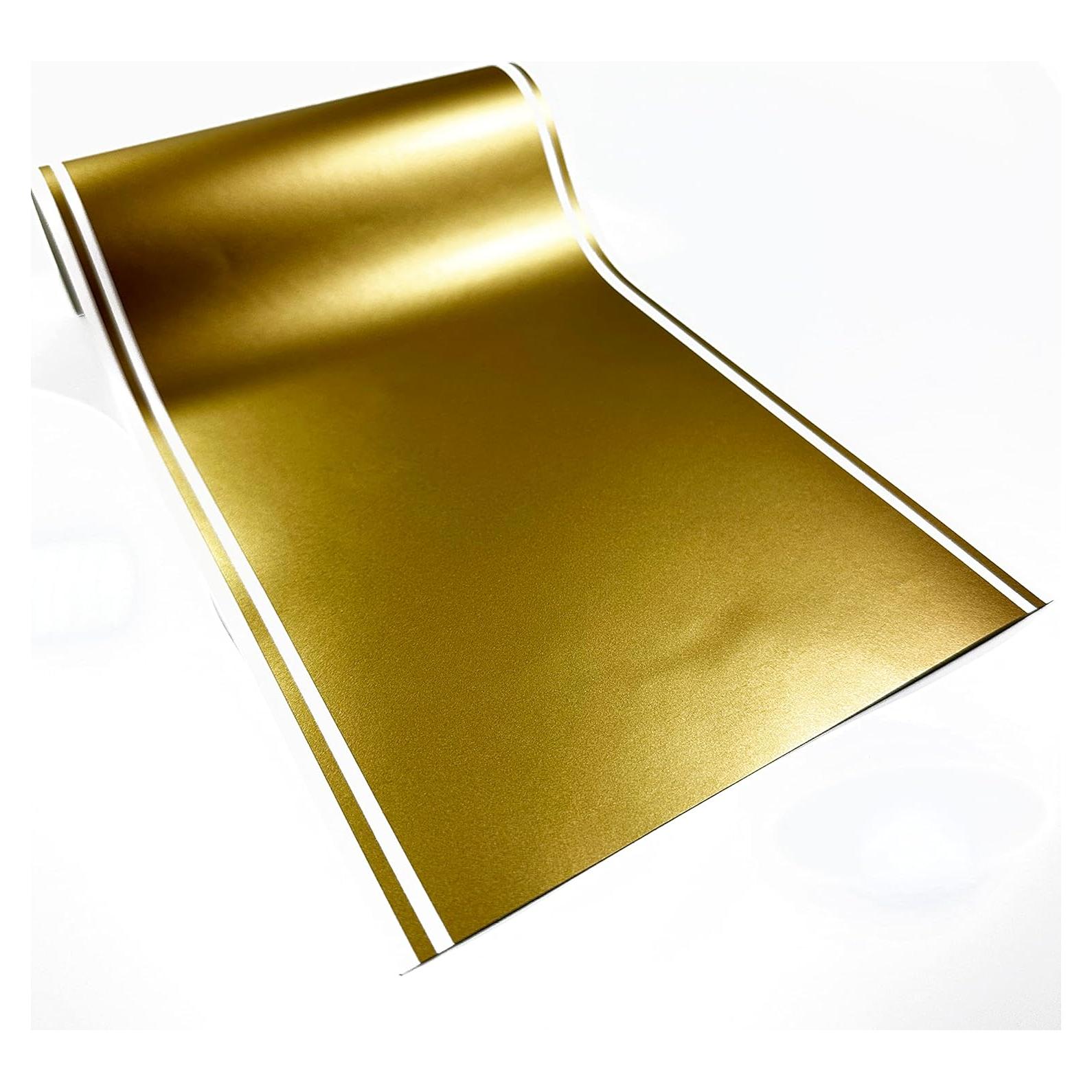 Cinta de Calcomanías de Rayas Vinilo A1A 30.48x182.88 cm Dorado