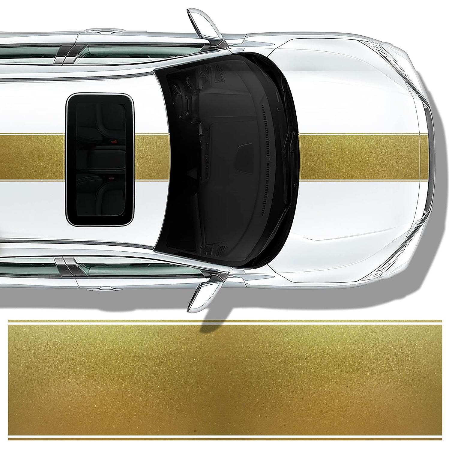 Cinta de Calcomanías de Rayas Vinilo A1A 30.48x182.88 cm Dorado