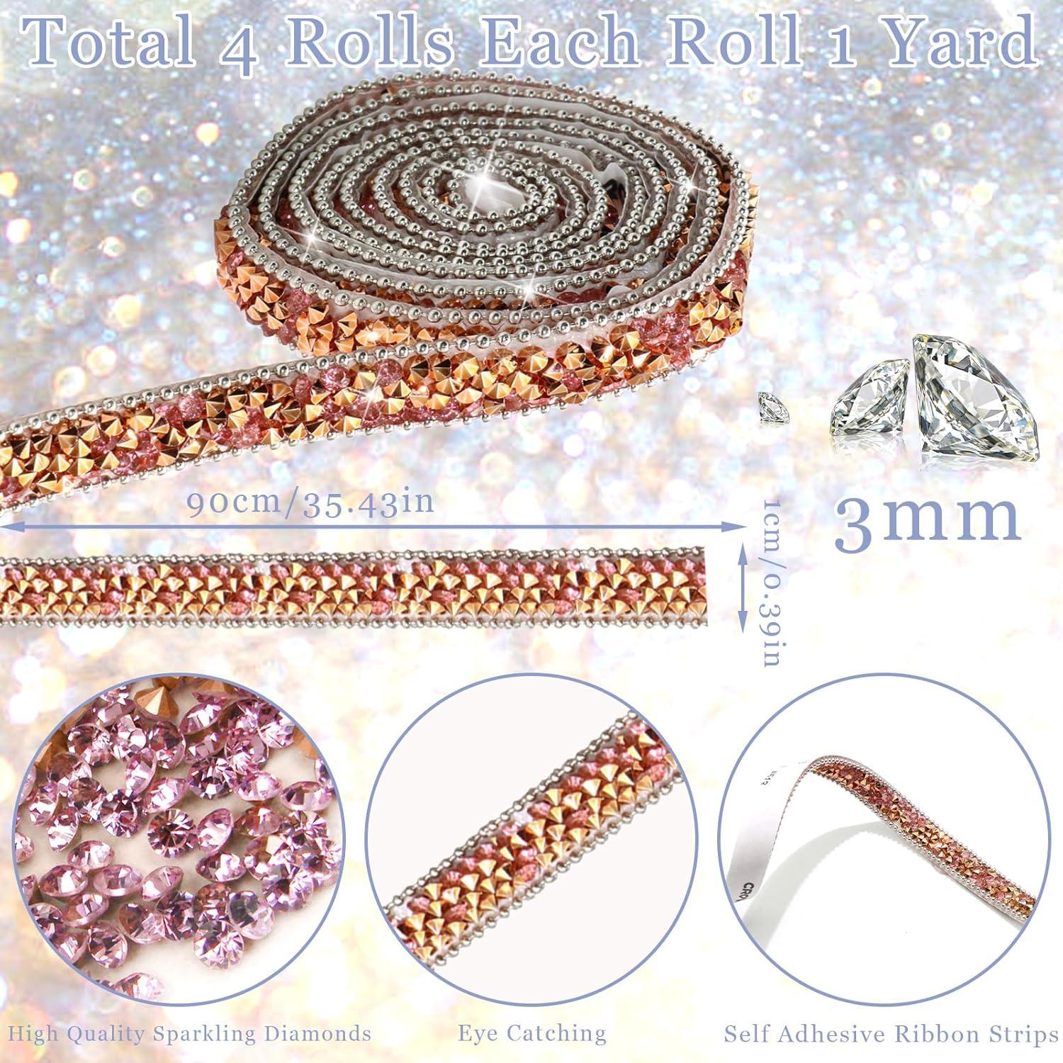 Rollos de Ribbon de Rincones Autoadhesivos FULZTEY 3mm - 4 Colores