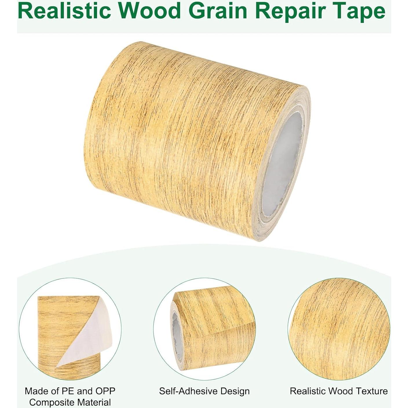 Cinta de Reparación Autoadhesiva Madera 2 Rollos 5.7cm x 4.57m Roble Camello