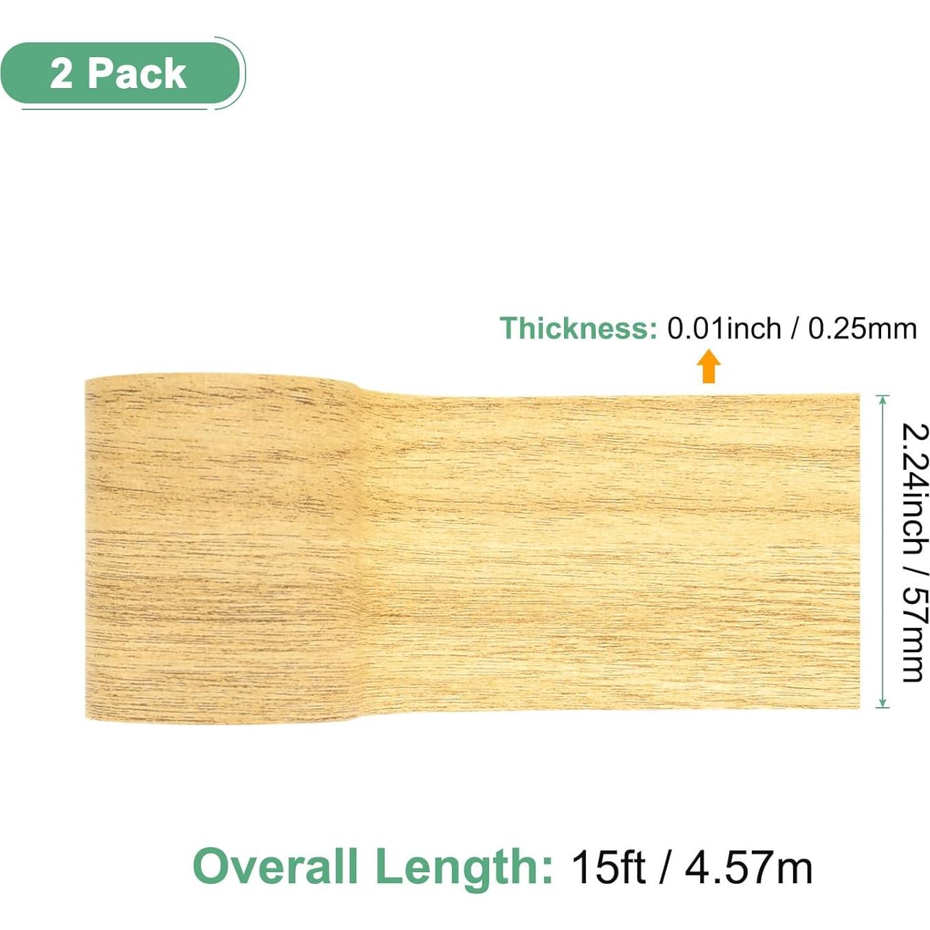 Cinta de Reparación Autoadhesiva Madera 2 Rollos 5.7cm x 4.57m Roble Camello