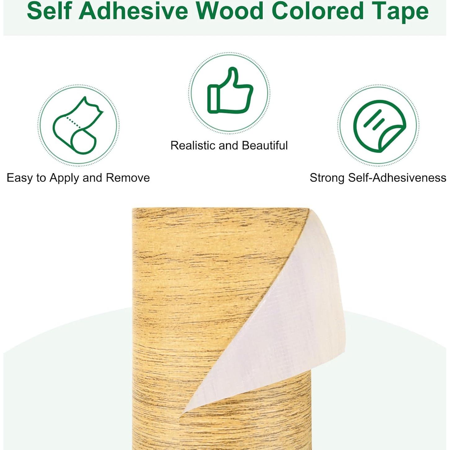 Cinta de Reparación Autoadhesiva Madera 2 Rollos 5.7cm x 4.57m Roble Camello