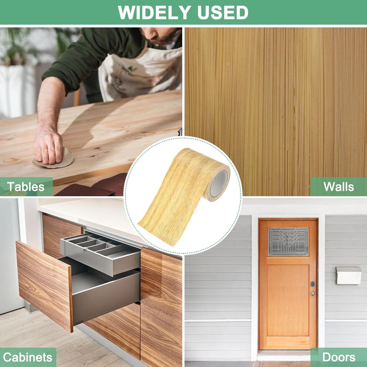 Cinta de Reparación Autoadhesiva Madera 2 Rollos 5.7cm x 4.57m Roble Camello