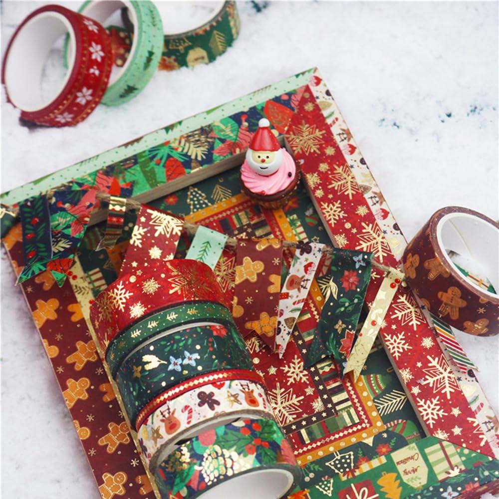 Juego de Cinta Washi de Navidad 21 Rollos Zellykool 5m