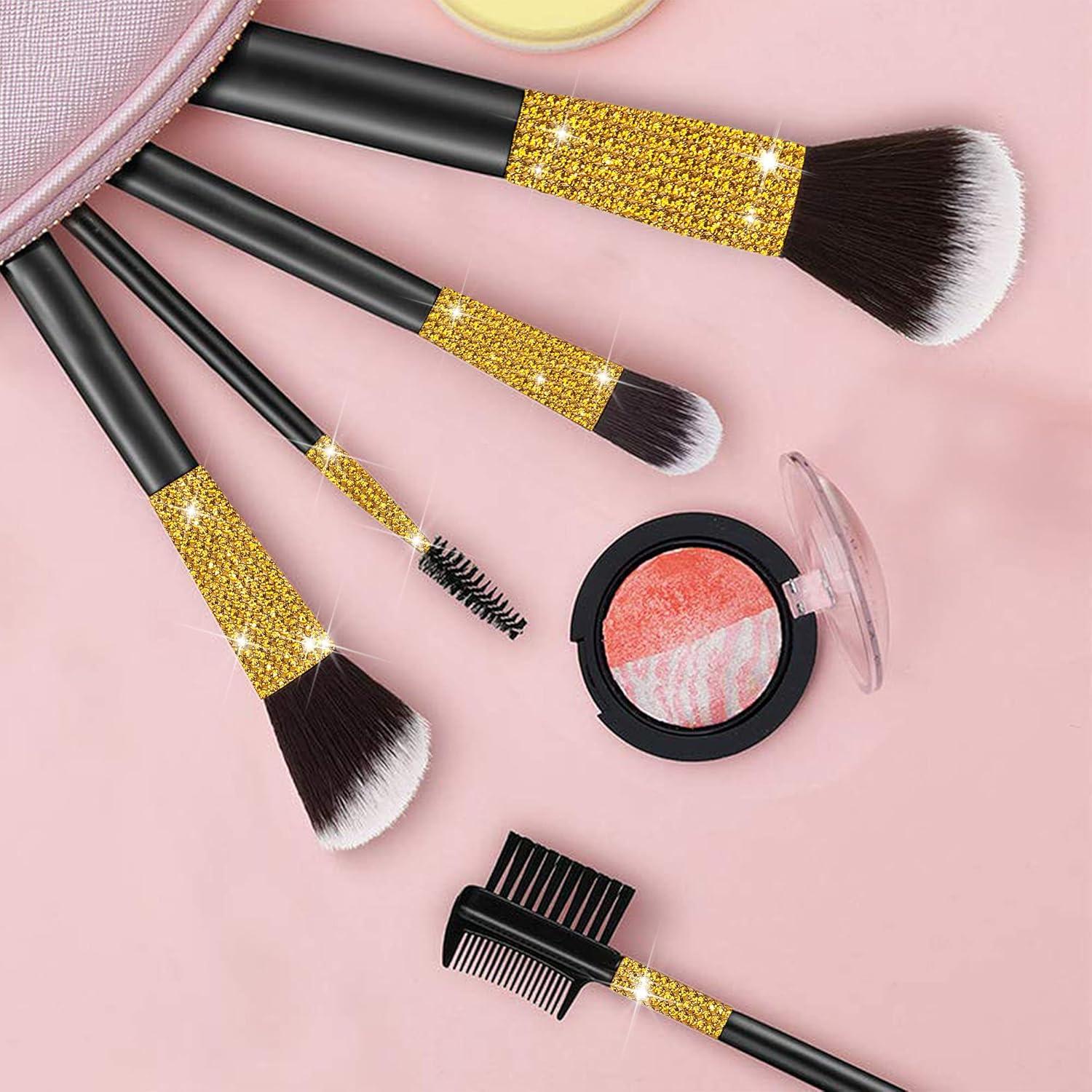 Cinta de Rhinestone Autoadhesiva JODEILIY 4 Yardas 2 mm Dorado