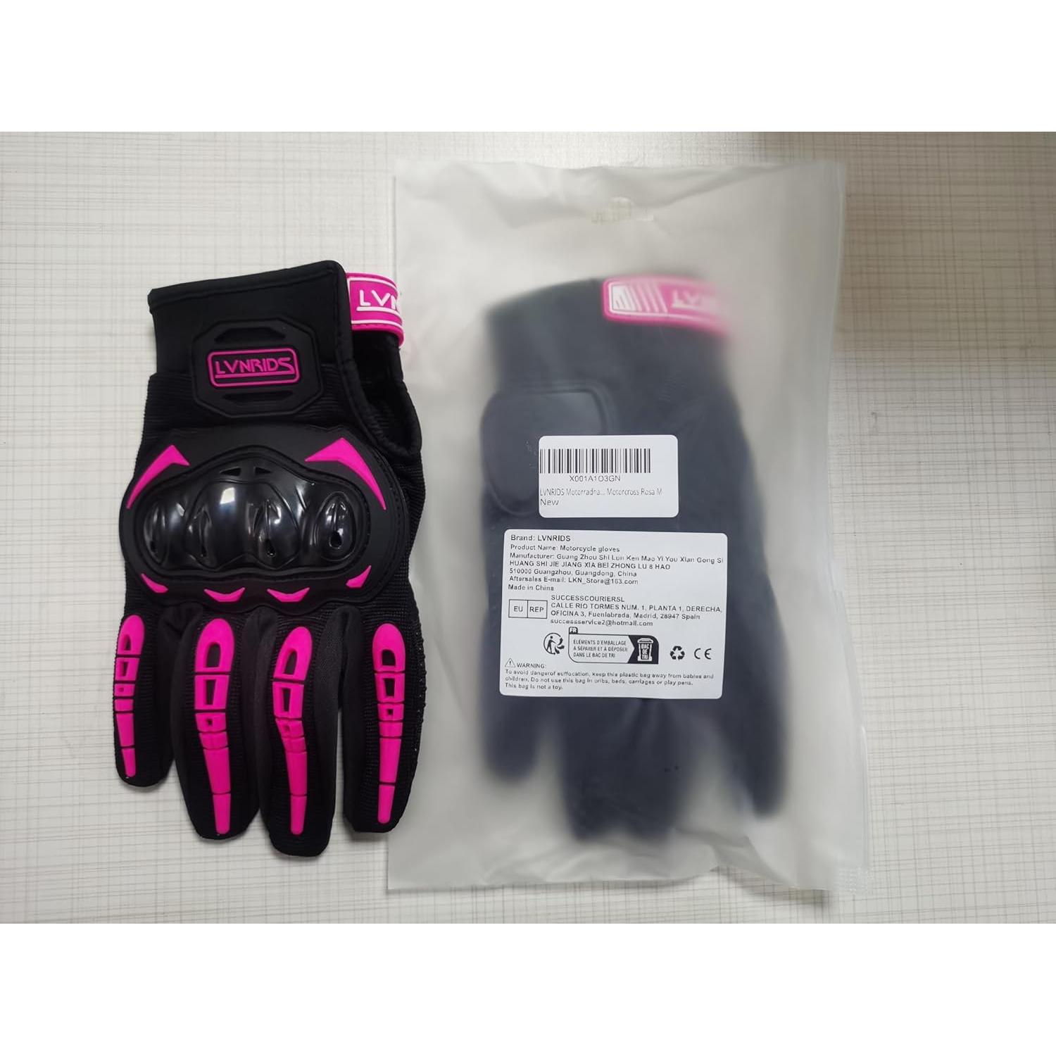 Guantes de Motocicleta LVNRIDS A030032-02 Verde Táctiles