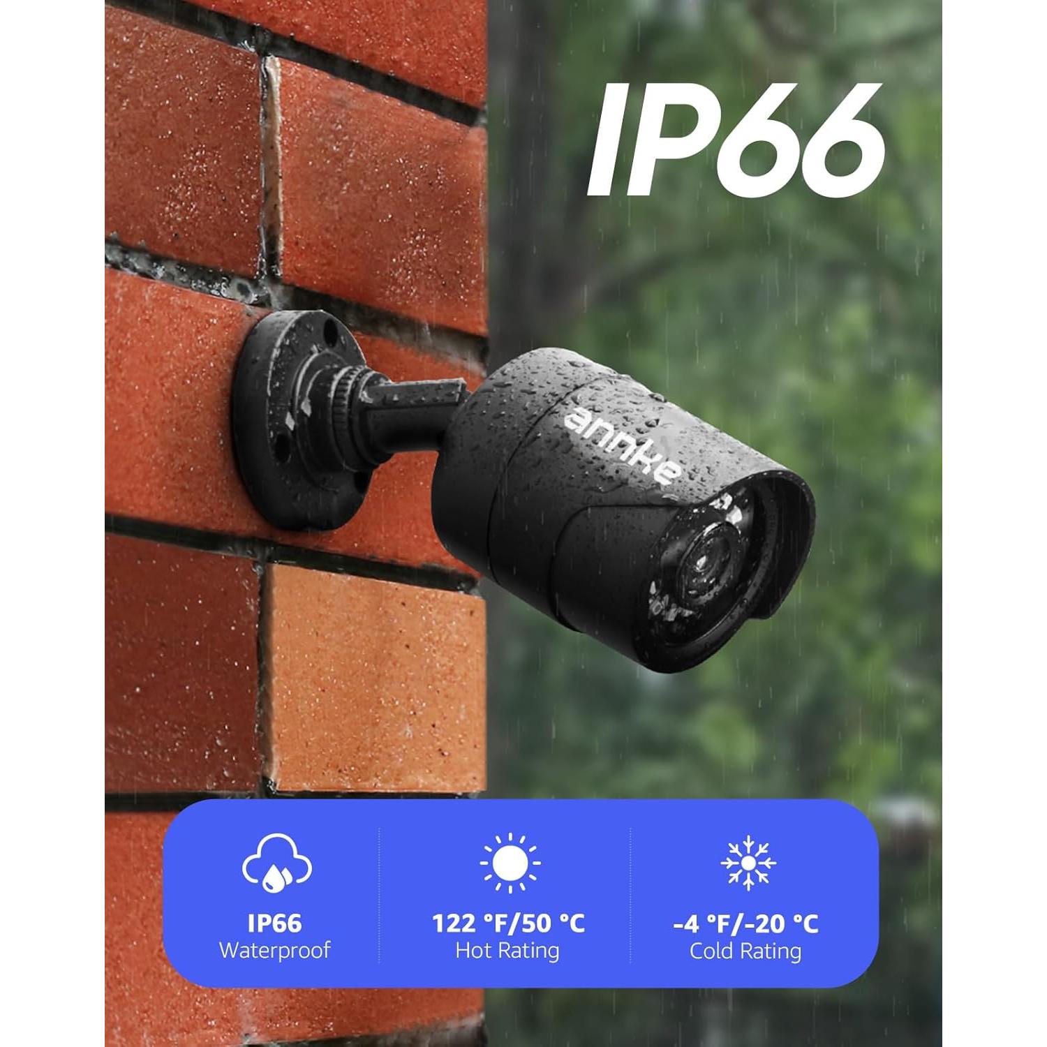 Cámara de Seguridad ANNKE 1080p Bullet IP66 para Exterior