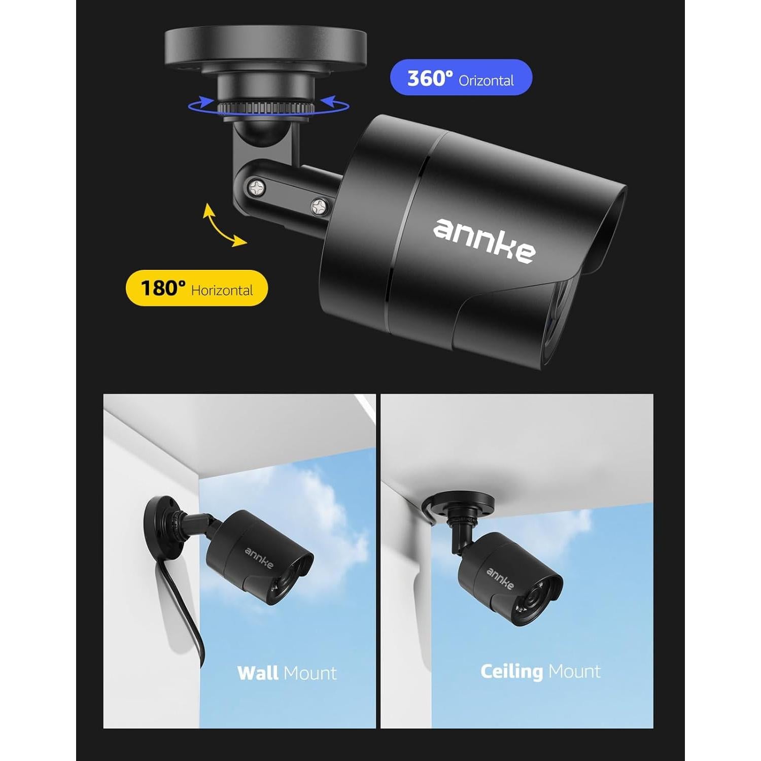Cámara de Seguridad ANNKE 1080p Bullet IP66 para Exterior