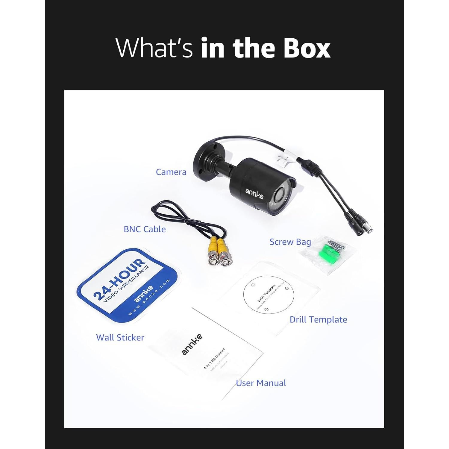 Cámara de Seguridad ANNKE 1080p Bullet IP66 para Exterior