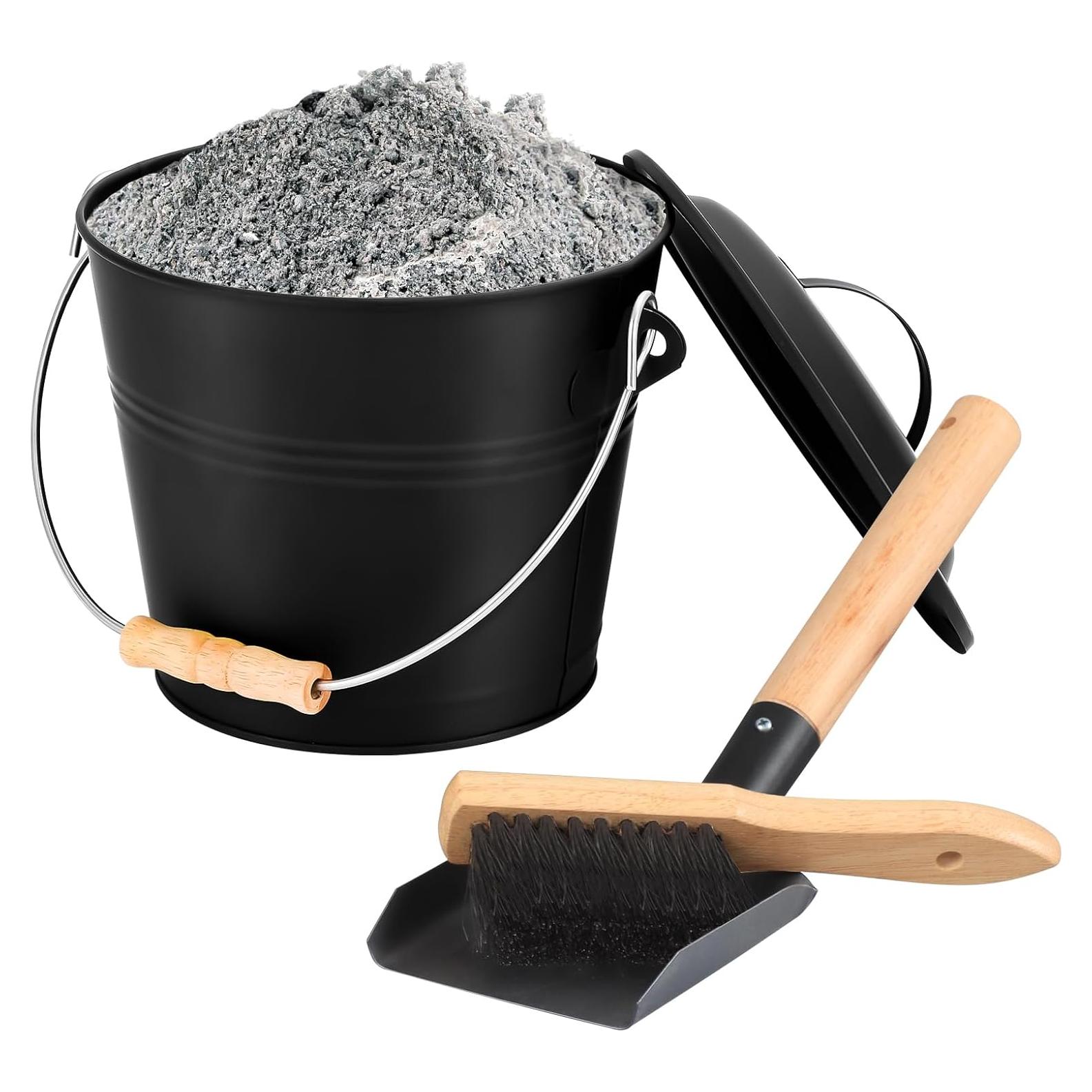 Cubo de Cenizas con Tapa FEED GARDEN 1.3 Galones Negro