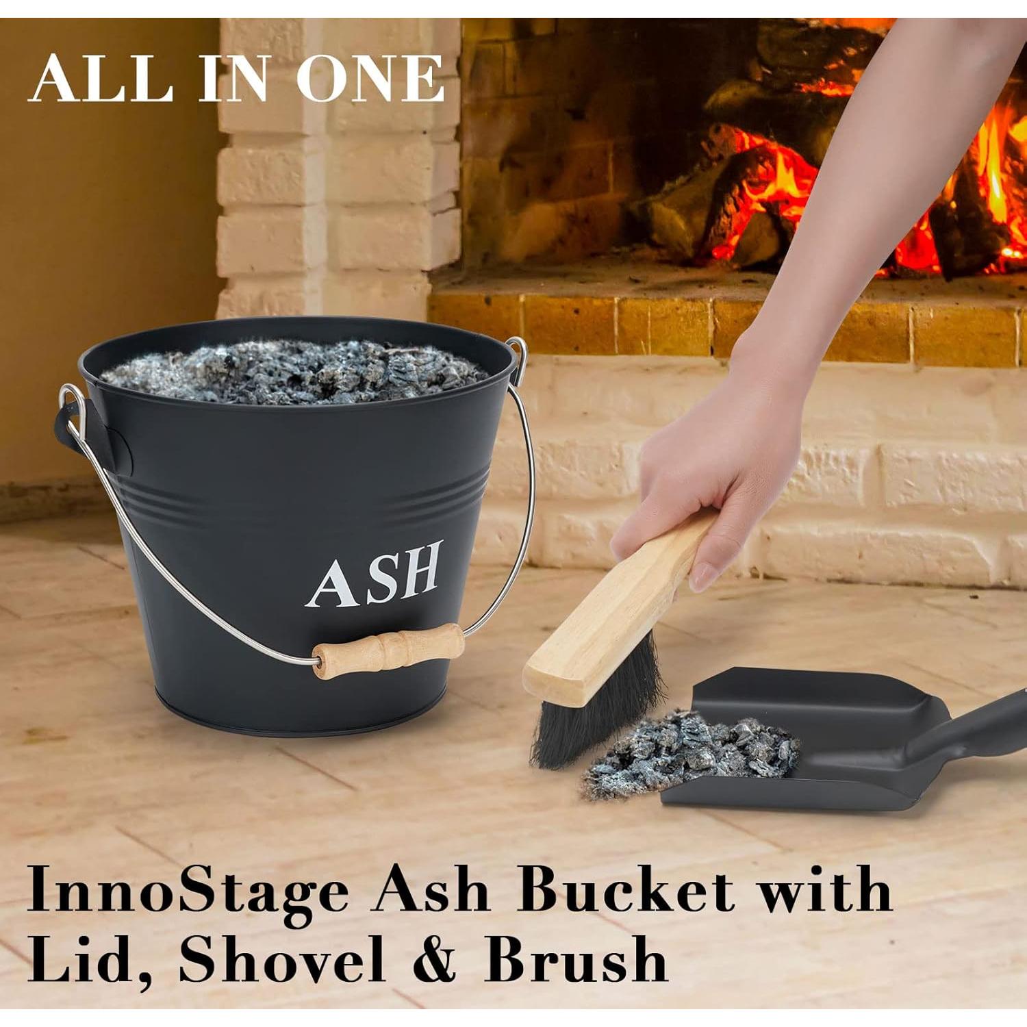 Cubo de Ceniza con Tapa INNO STAGE 5.68L Metal Negro