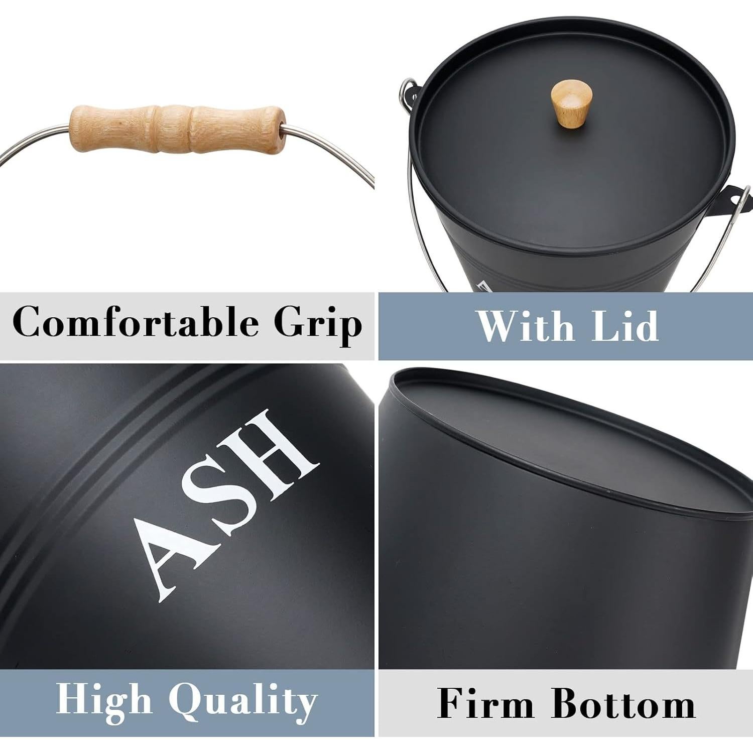 Cubo de Ceniza con Tapa INNO STAGE 5.68L Metal Negro