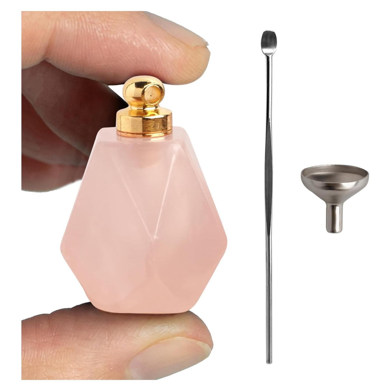 Urna Conmemorativa de Cristal BOHO GARDEN - Cuarzo Rosa