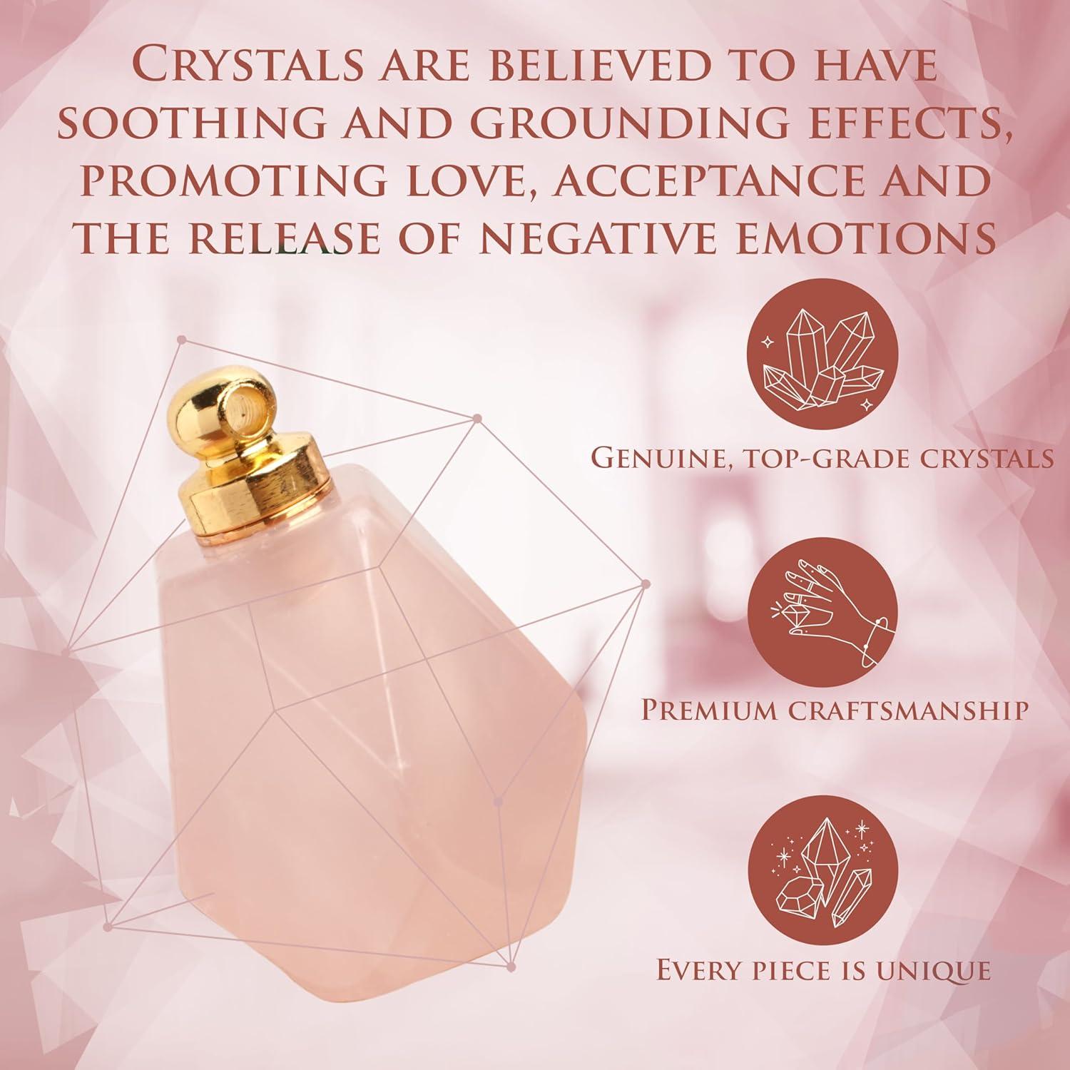 Urna Conmemorativa de Cristal BOHO GARDEN - Cuarzo Rosa