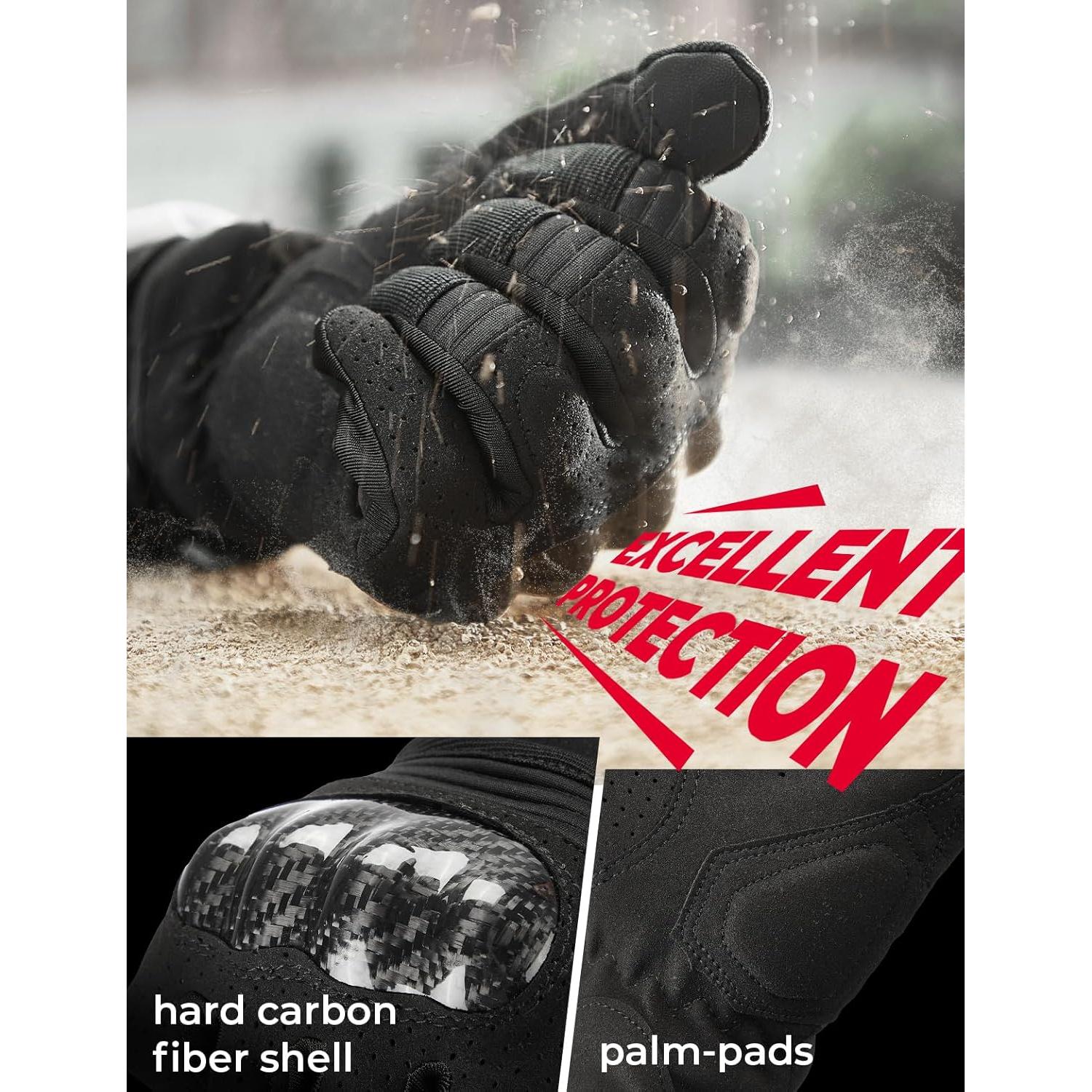 Guantes de Motocicleta KEMIMOTO Medianos Transpirables Negro