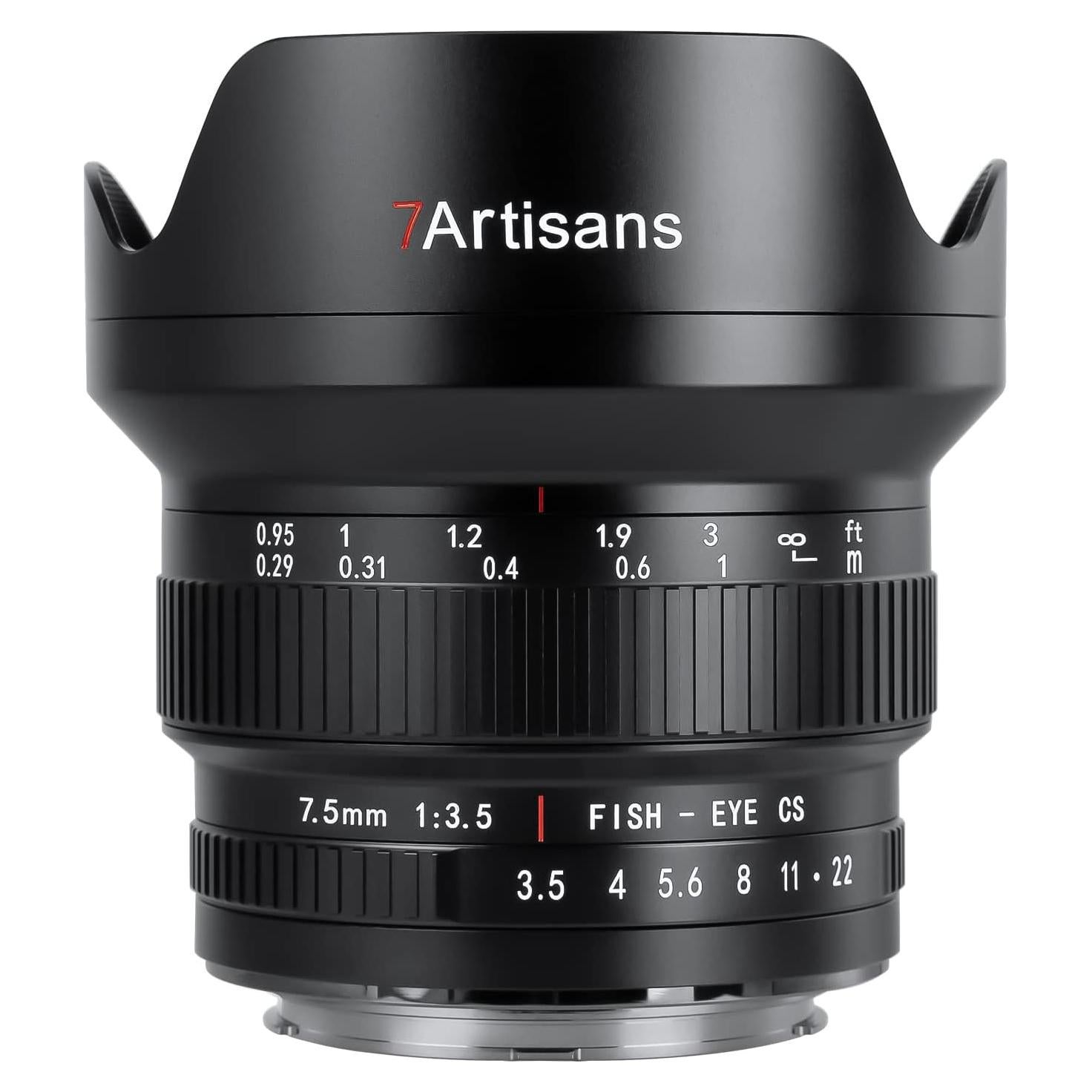 Lente Fisheye 7artisans 7.5mm F3.5 para DSLR Canon EF