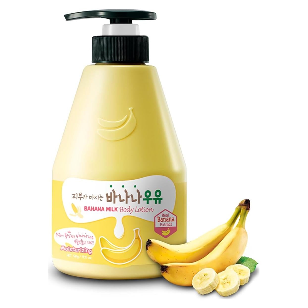 Loción Corporal de Leche de Plátano WELCOS 560 g Hidratante